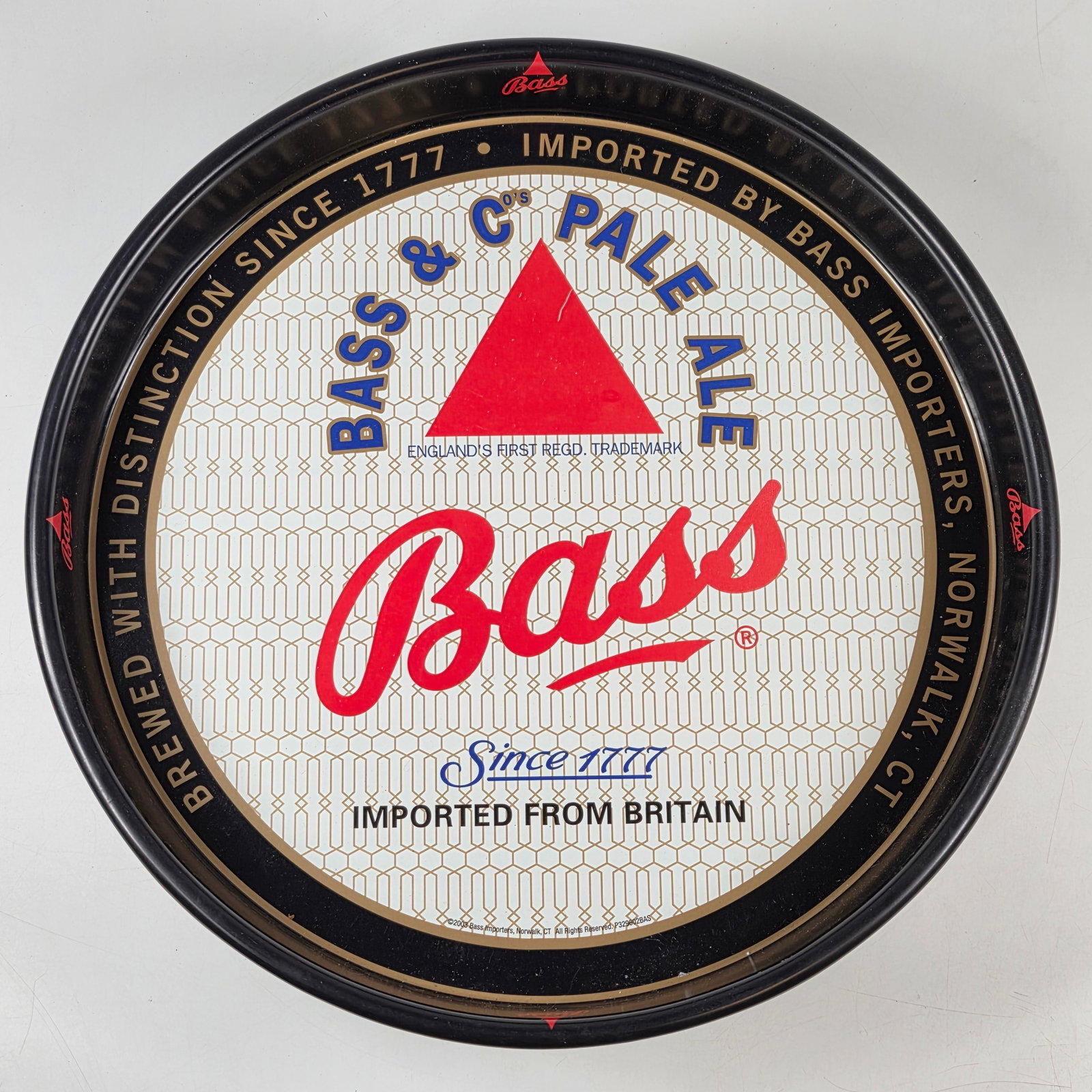 2003 BASS ADVERTISING BEER TRAY: REMAINS IN GOOD CONDITION.