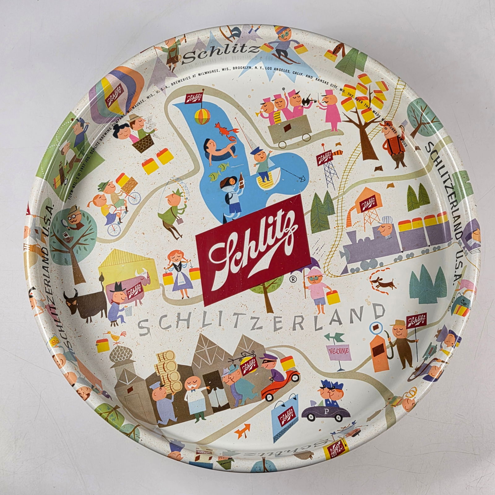 VINTAGE SCHLITZ SCHLITZERLAND BEER TRAY (1 of 5)