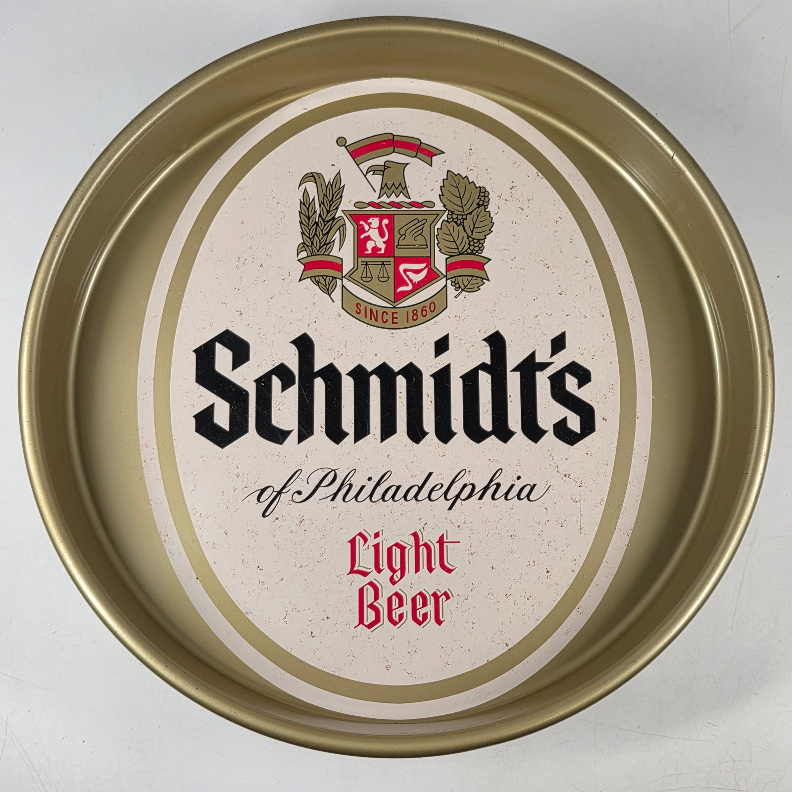 VINTAGE SCHMIDT'S LIGHT BEER ADVERTISING TRAY (1 of 4)