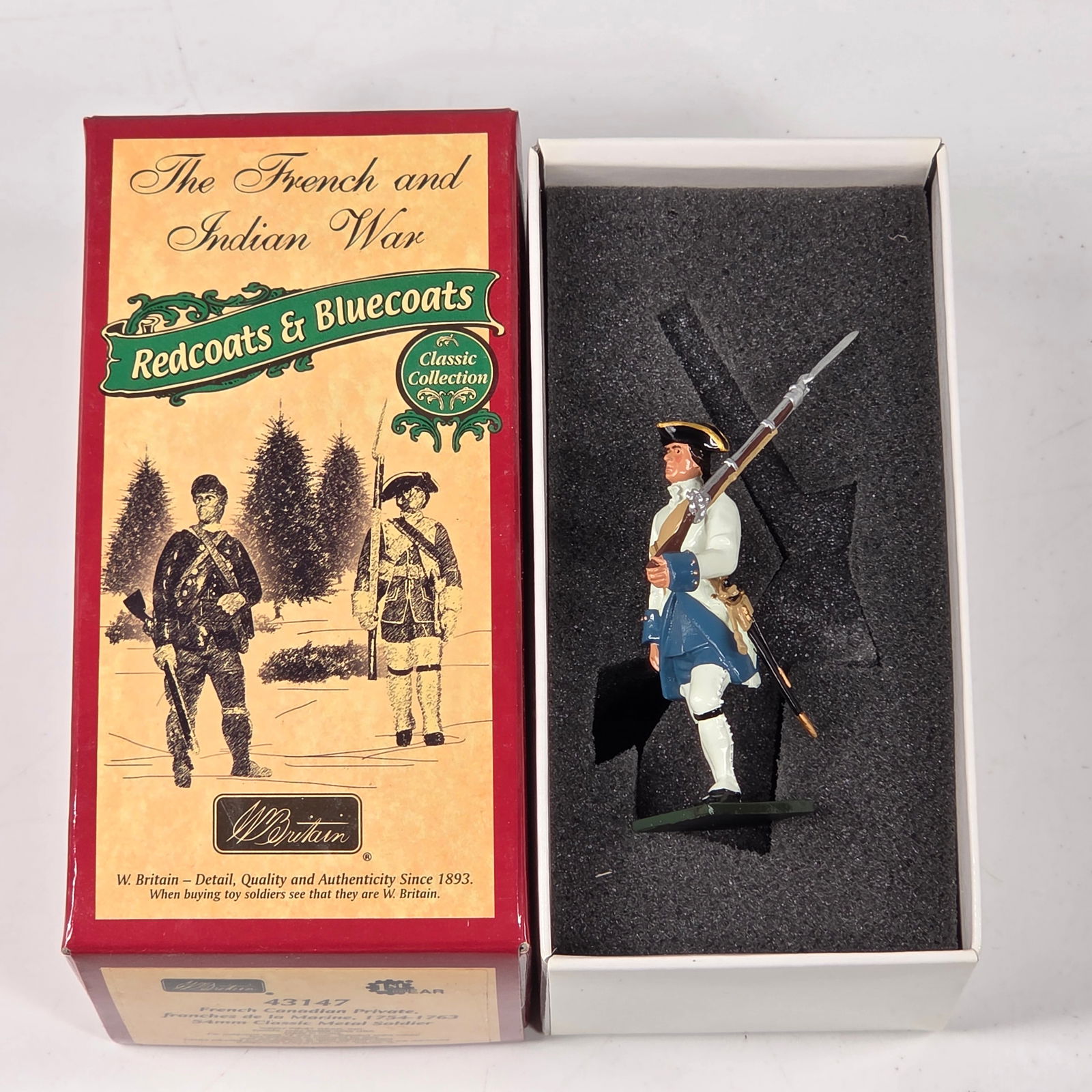 BRITAIN 43147 FRENCH CANADIAN PRIVATE, MARINE, 1754-1763: REMAINS IN EXCELLENT CONDITION WITH BOX.