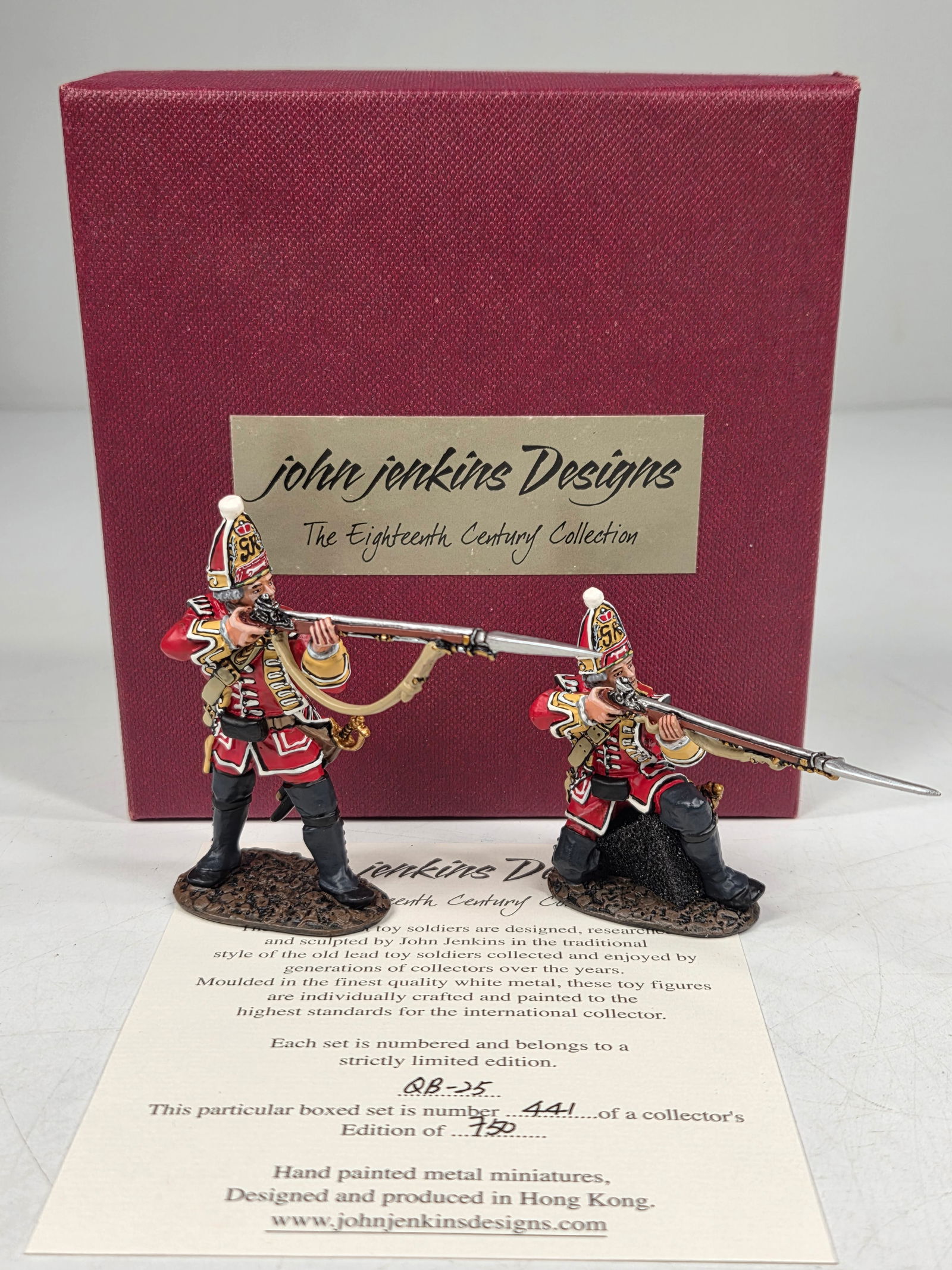 JOHN JENKINS DESIGNS 28TH REGT. 2 GRENADIERS FIRING: REMAINS IN EXCELLENT CONDITION WITH BOX.