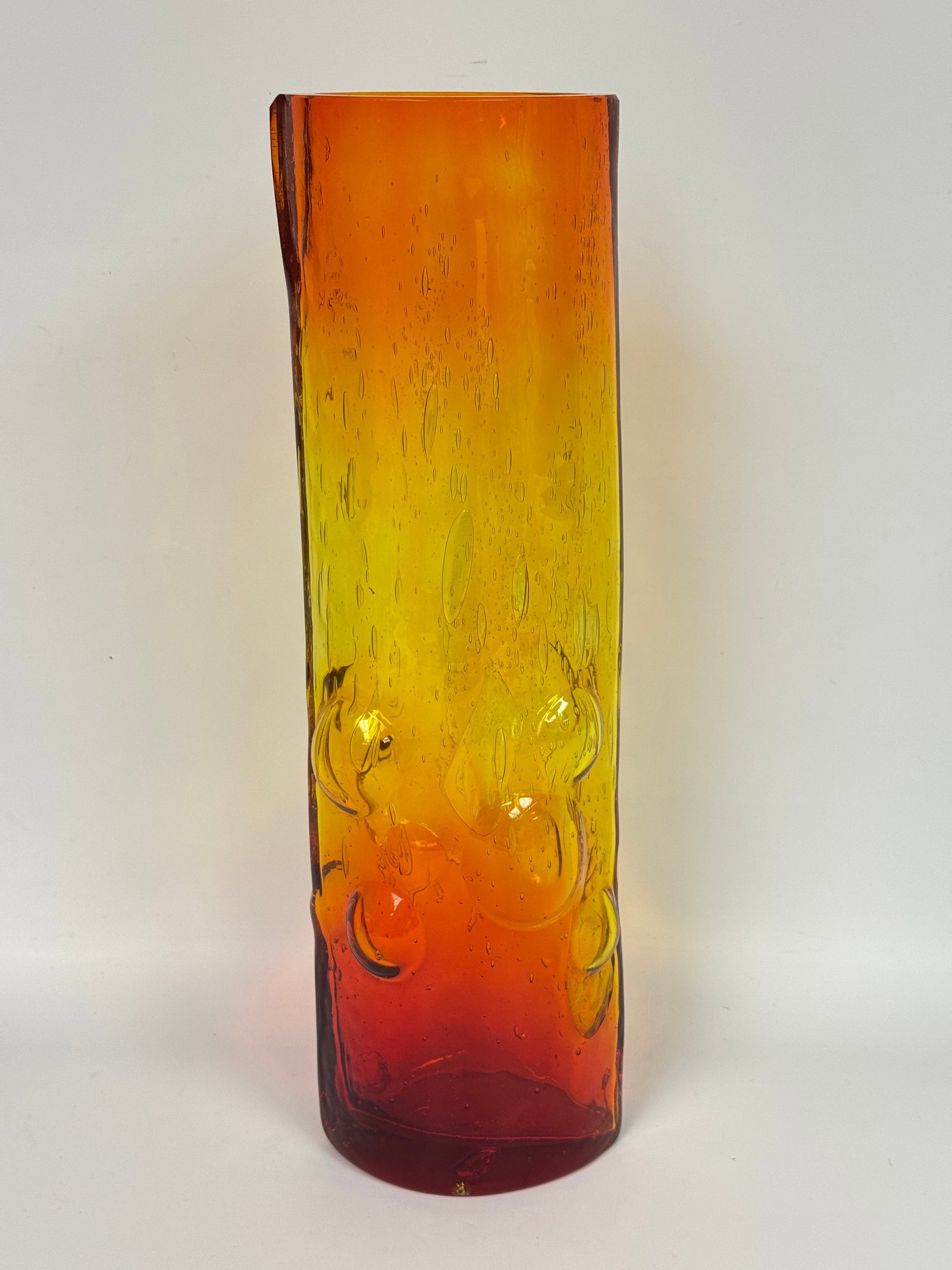 VINTAGE BLENKO AMBERINA BUBBLE ART GLASS VASE (1 of 7)