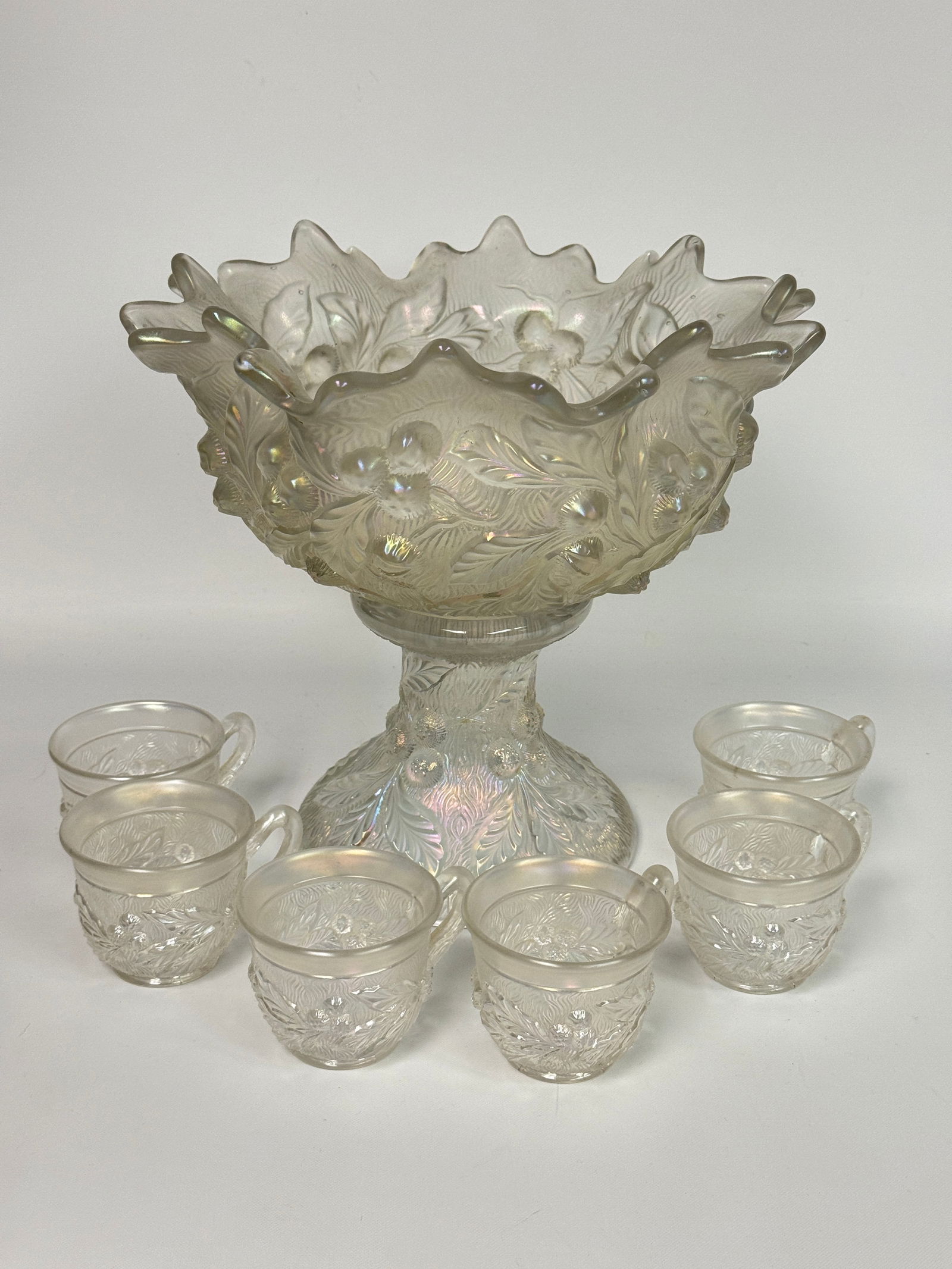 NORTHWOOD ACORN & BURRS PUNCH BOWL SET (1 of 11)