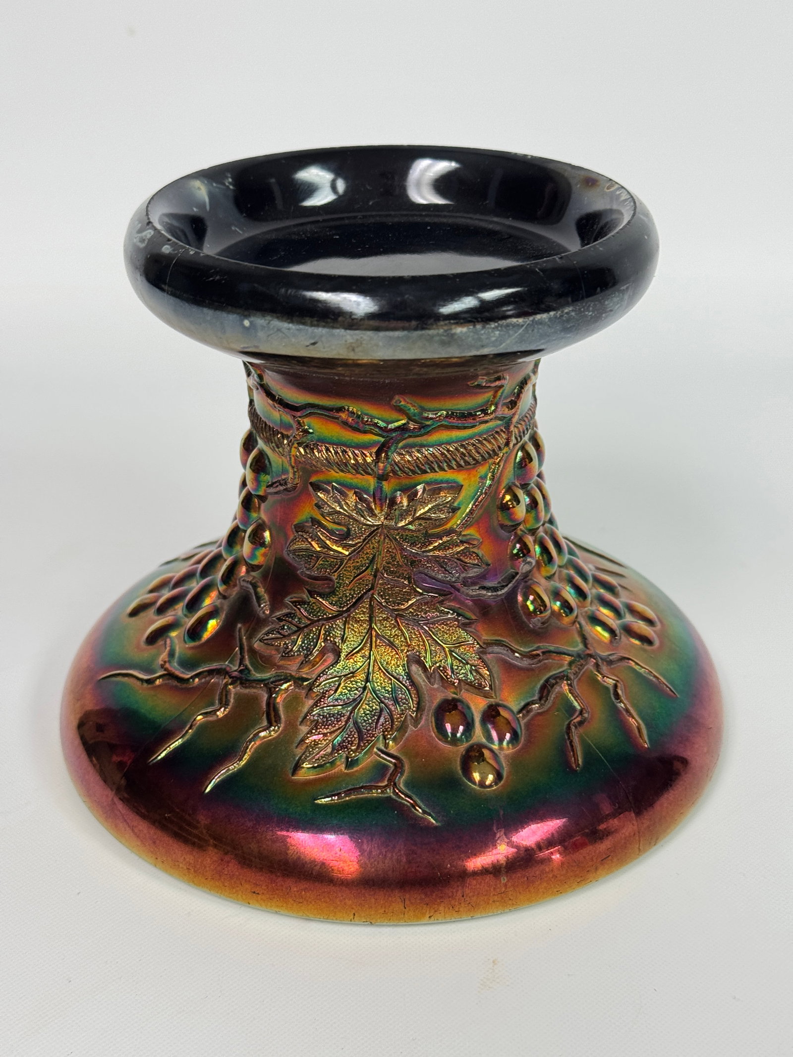 NORTHWOOD AMETHYST CARNIVAL GRAPE & CABLE PUNCH BOWL BASE (1 of 6)