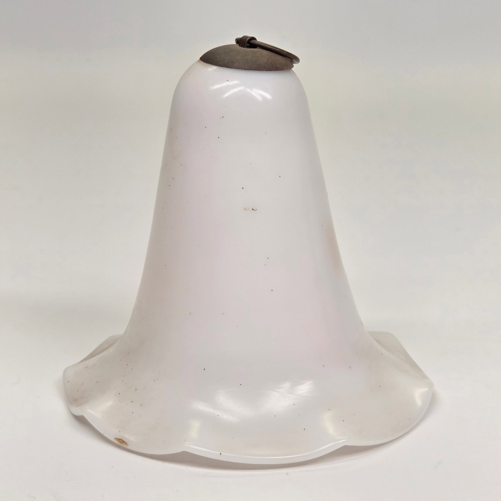 WHITE OPALESCENT GLASS SMOKE BELL (1 of 2)