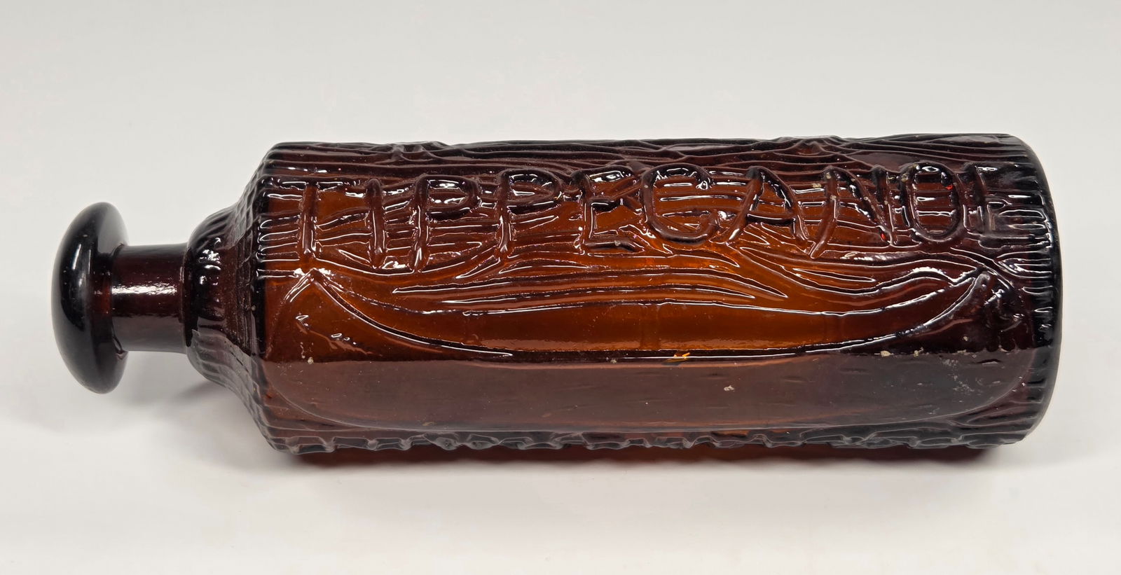 AMBER H.H. WARNER & CO TIPPECANOE FIGRAL LOG BITTERS BOTTLE (1 of 6)