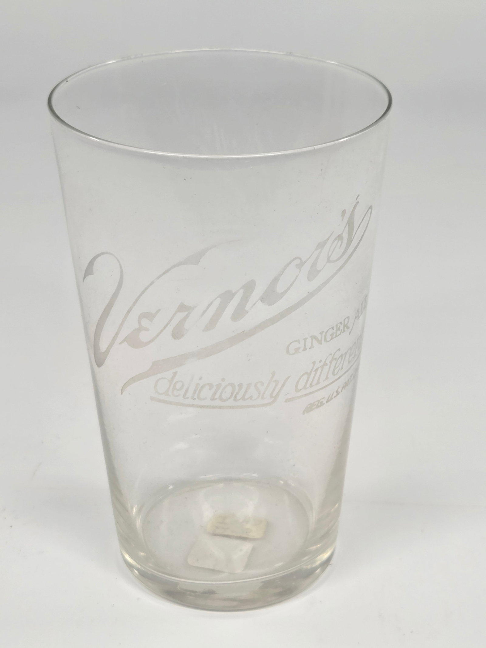 ANTIQUE VERNOR'S GINGER ALE DRINKING GLASS (1 of 3)