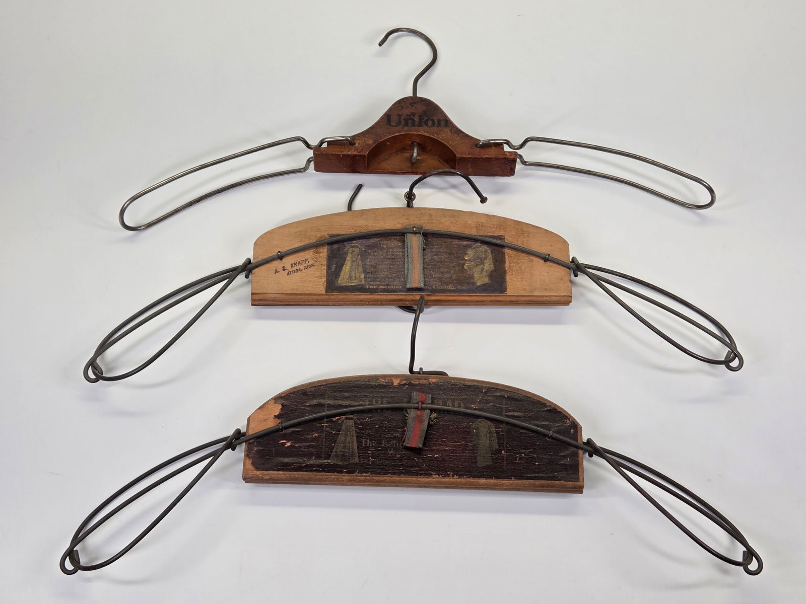 3) COUNTRY STORE ADVERTISING CLOTHING HANGERS (1 of 5)