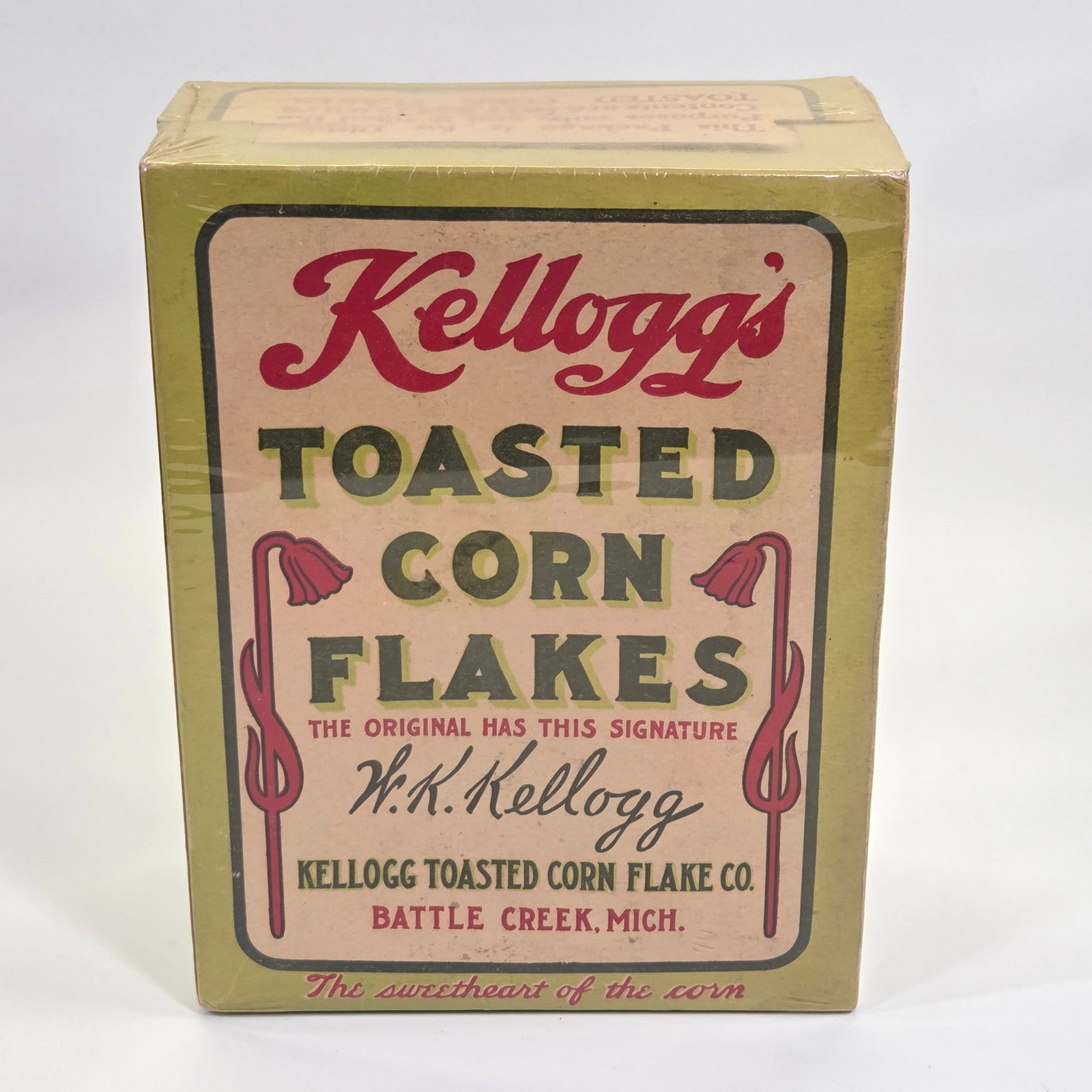 KELLOGG'S TOASTED CORN FLAKES ADVERTISING BOX (1 of 4)