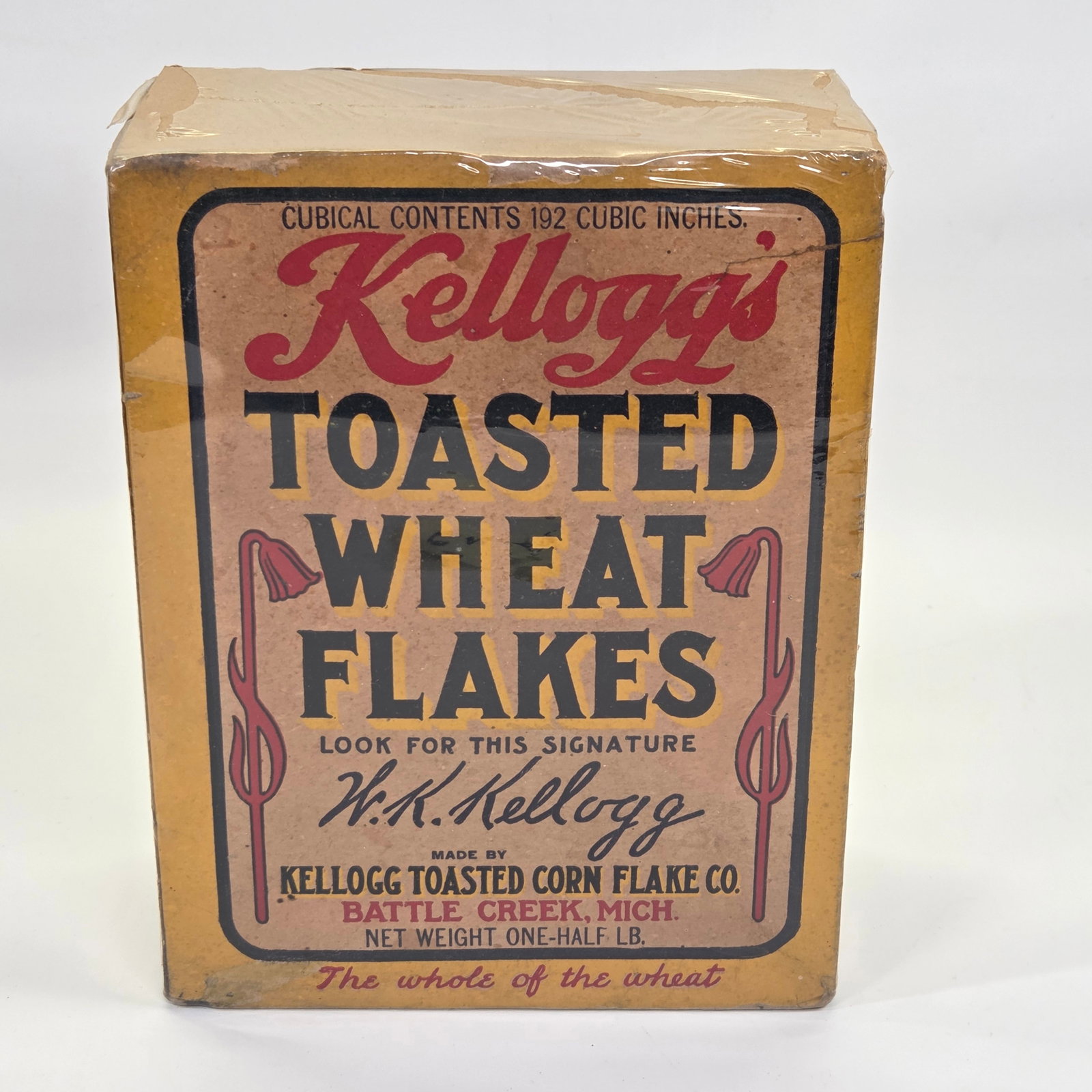 KELLOGG'S TOASTED WHEAT FLAKES ADVERTISING BOX (1 of 3)