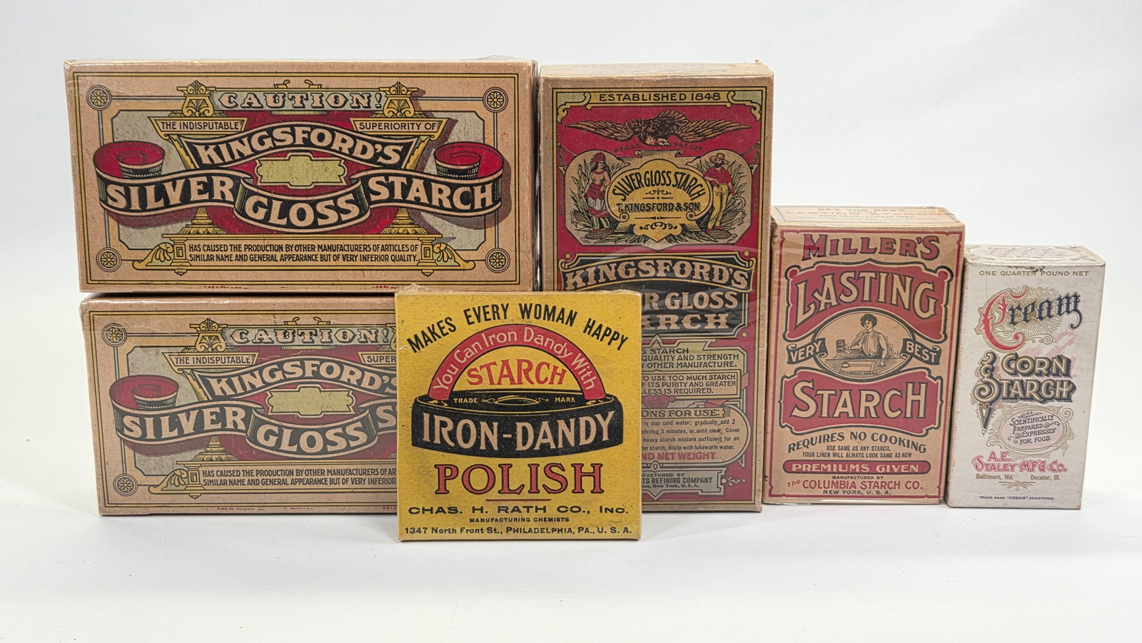 6) COUNTRY STORE ADVERTISING STARCH BOXES (1 of 4)