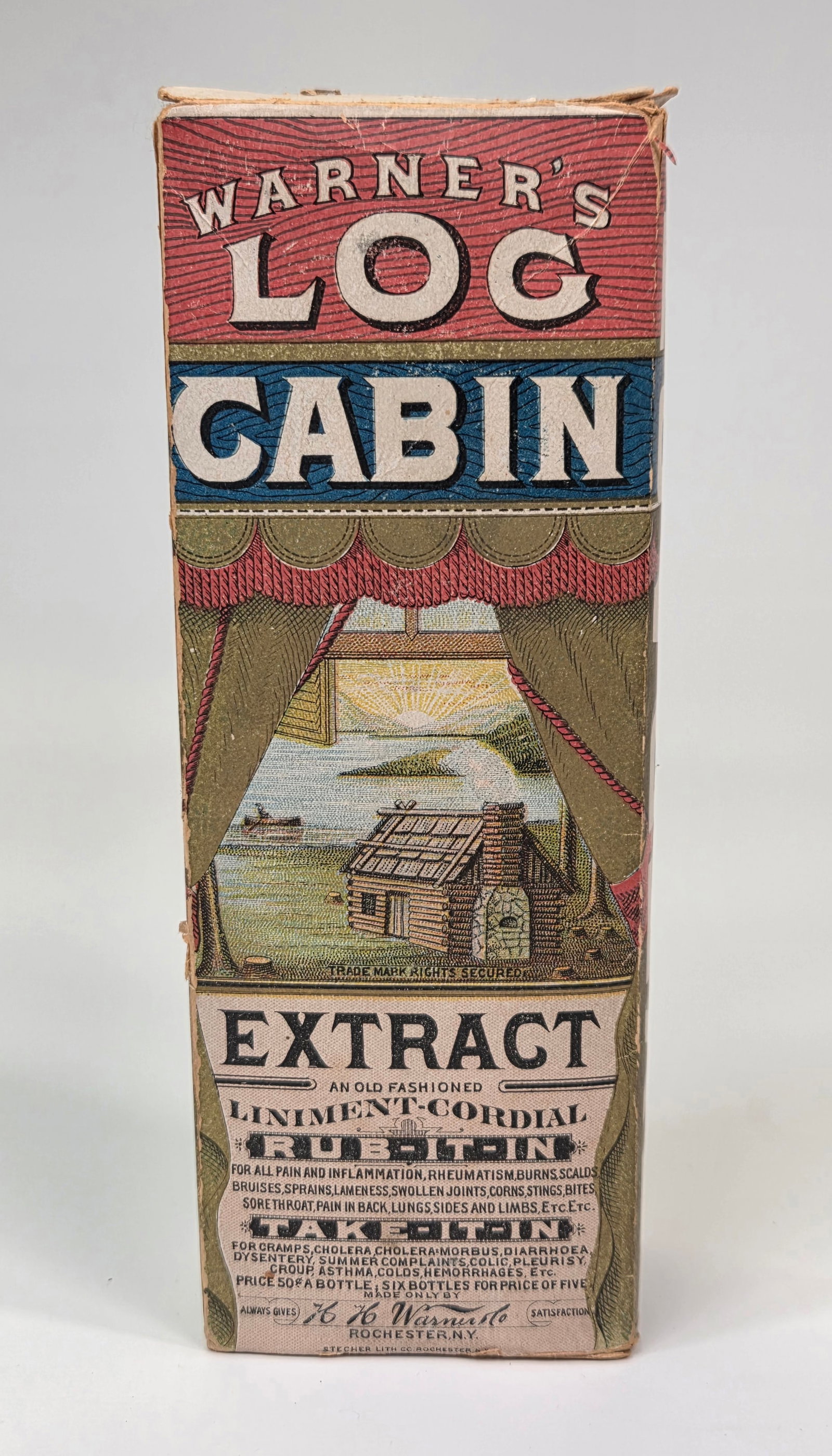 WARNER'S LOG CABIN EXTRACT BOTTLE W/ BOX (1 of 6)