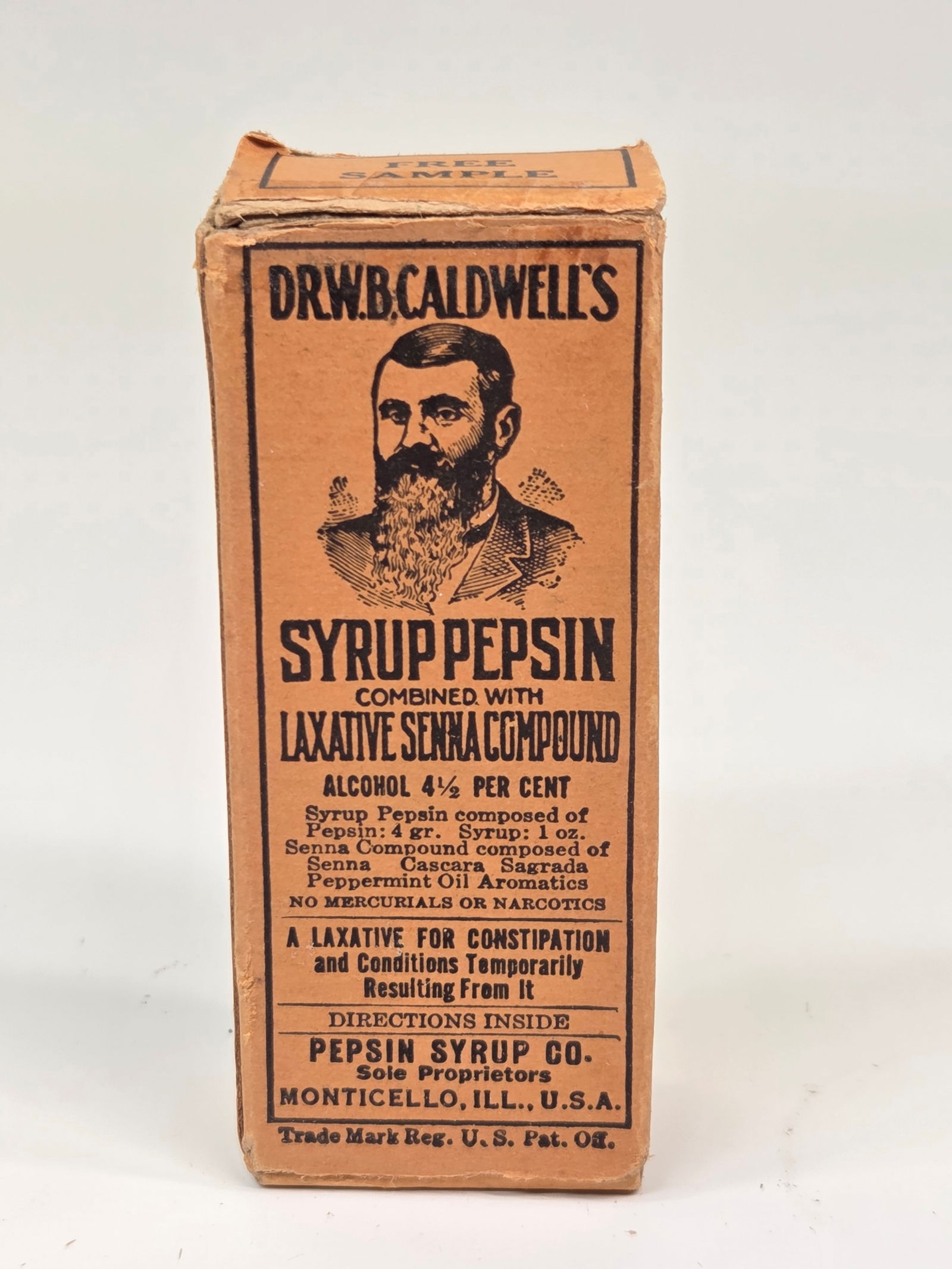 DR. W.B. CALDWELL'S SYRUP PEPSIN COMPOUND W/ BOX (1 of 5)