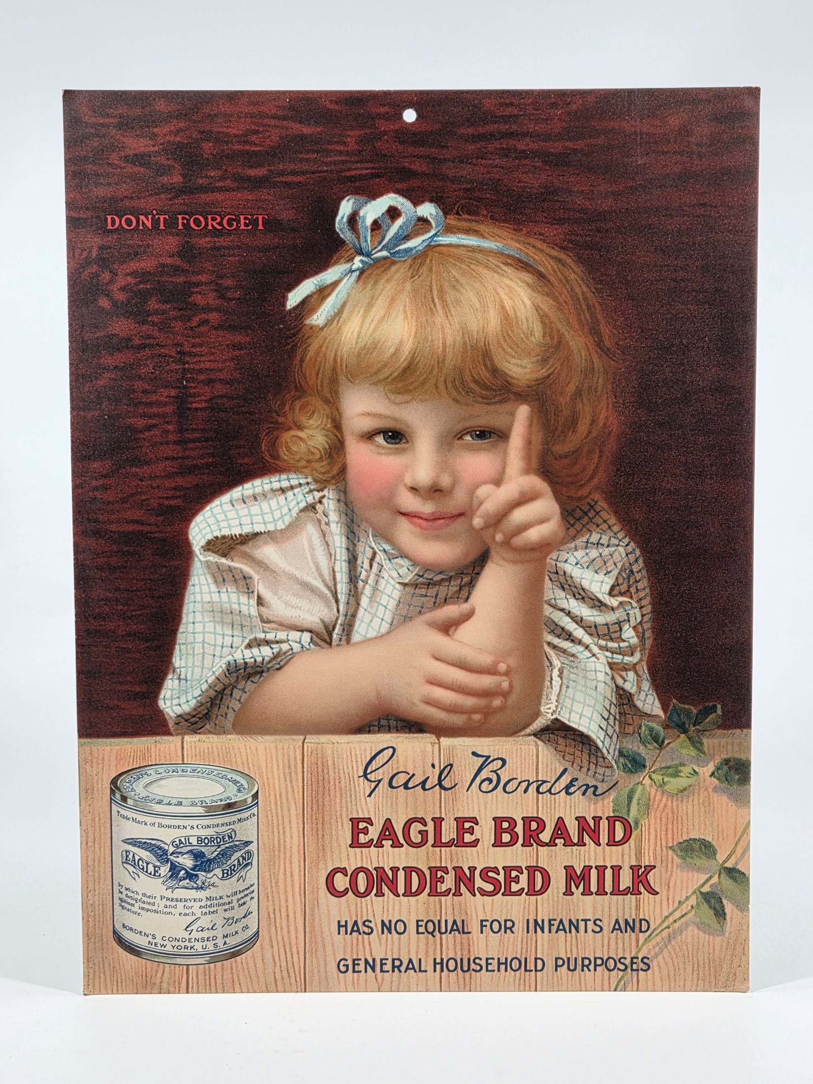GAIL BORDEN EAGLE BRAND CONDENSED MILK HANGING SIGN (1 of 4)
