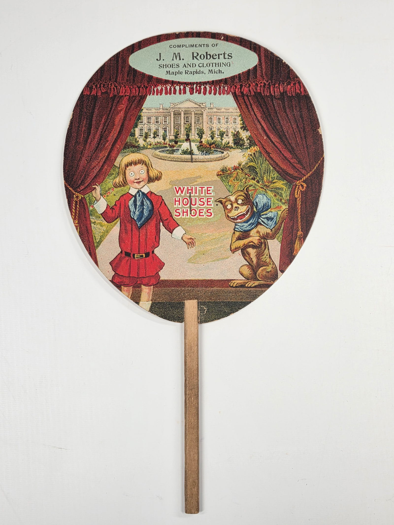 WHITE HOUSE SHOES BUSTER BROWN ADVERTISING HAND FAN (1 of 3)