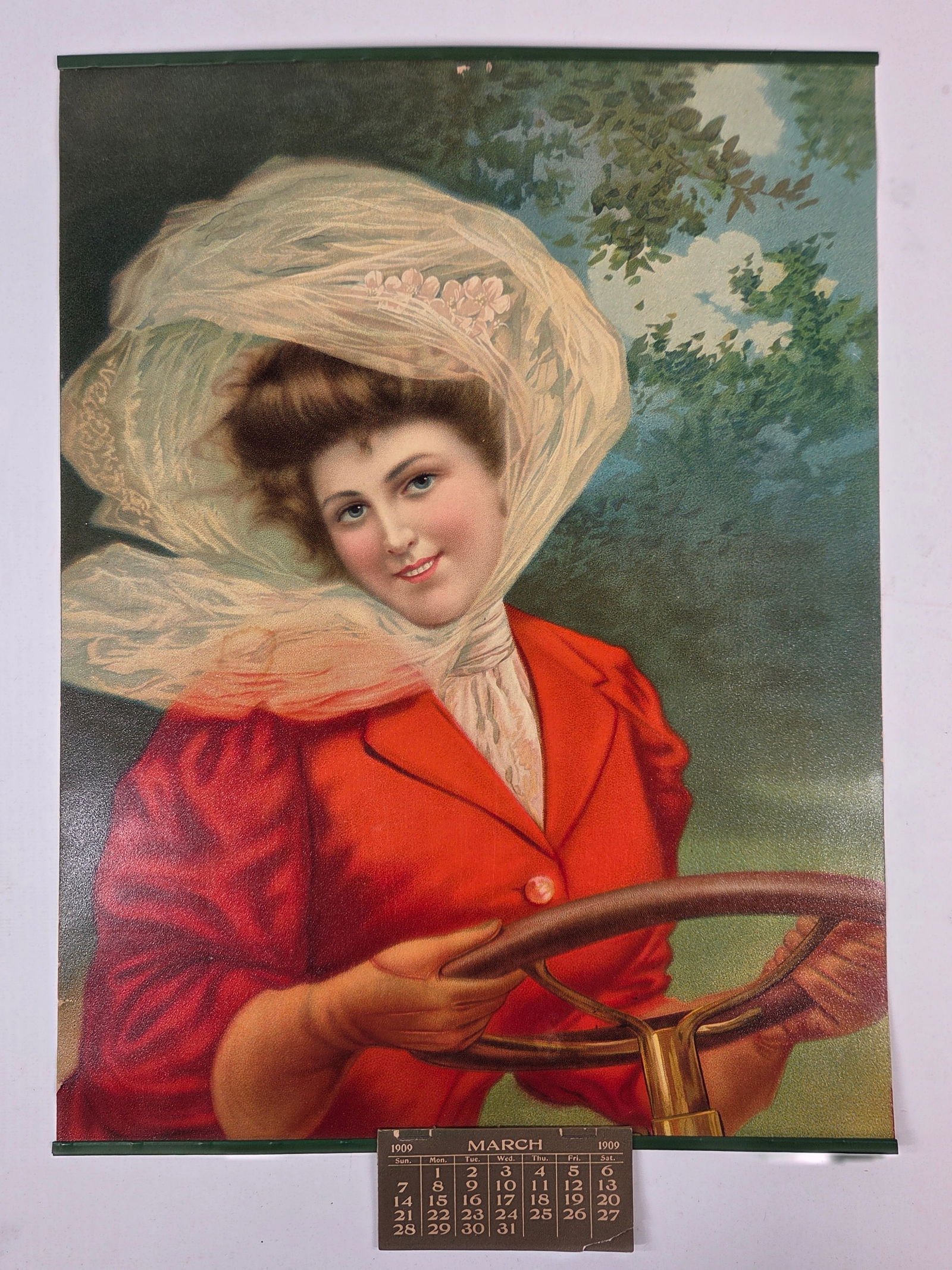 1909 A.H. GRUBER UNDERTAKER CALENDAR STANLEY STEAMER (1 of 4)