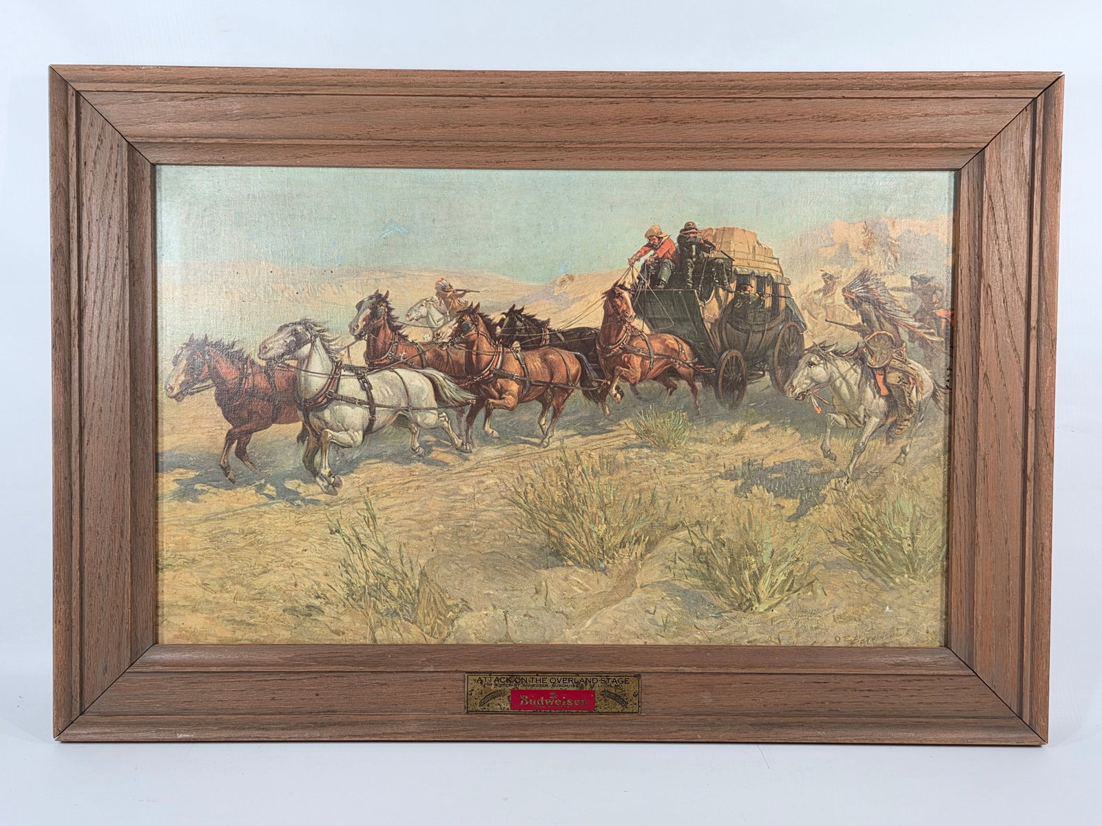 BUDWEISER ATTACK ON THE OVERLAND STAGE PRINT (1 of 6)