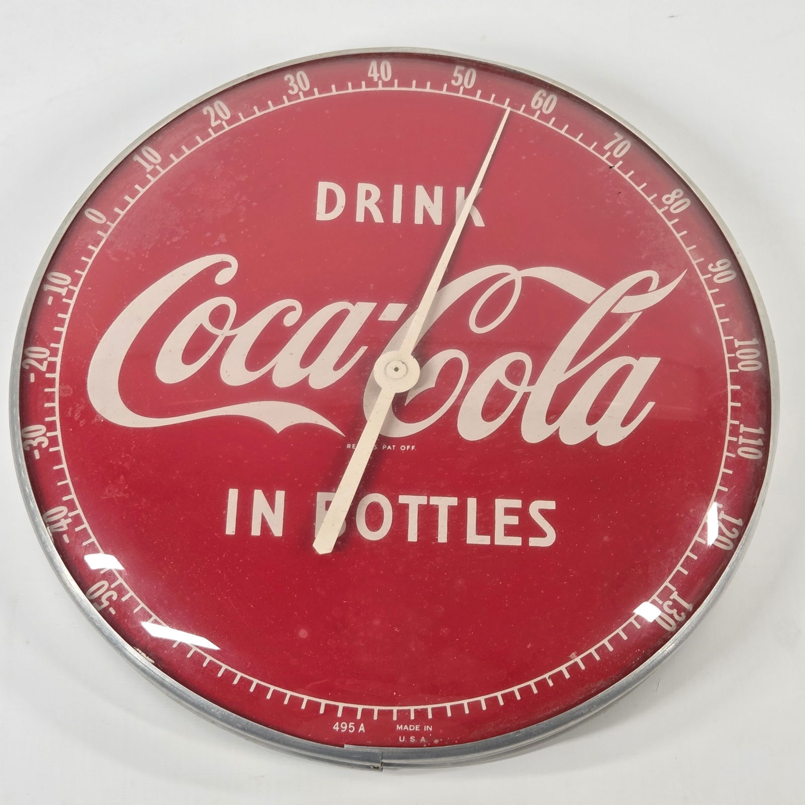 VINTAGE COCA COLA ROUND THERMOMETER (1 of 3)