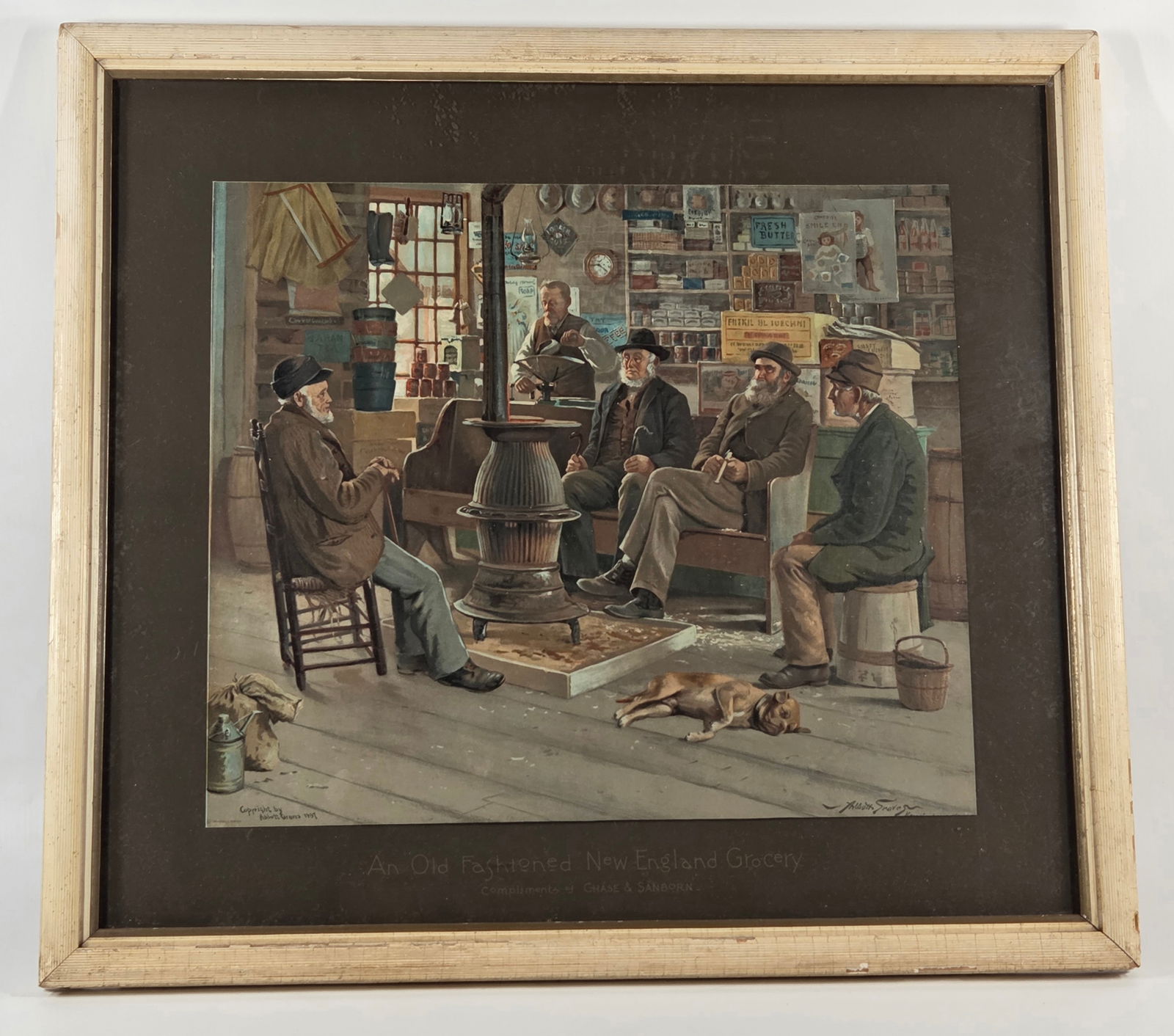 1897 CHASE & SANBORN OLD FASHIONED NEW ENGLAND GROCERY PRINT (1 of 8)