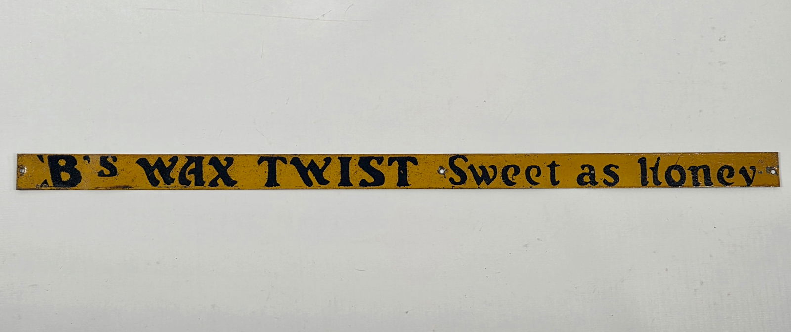 EARLY B's WAX TWIST SWEET HONEY HAND STENCIL TIN SIGN (1 of 5)