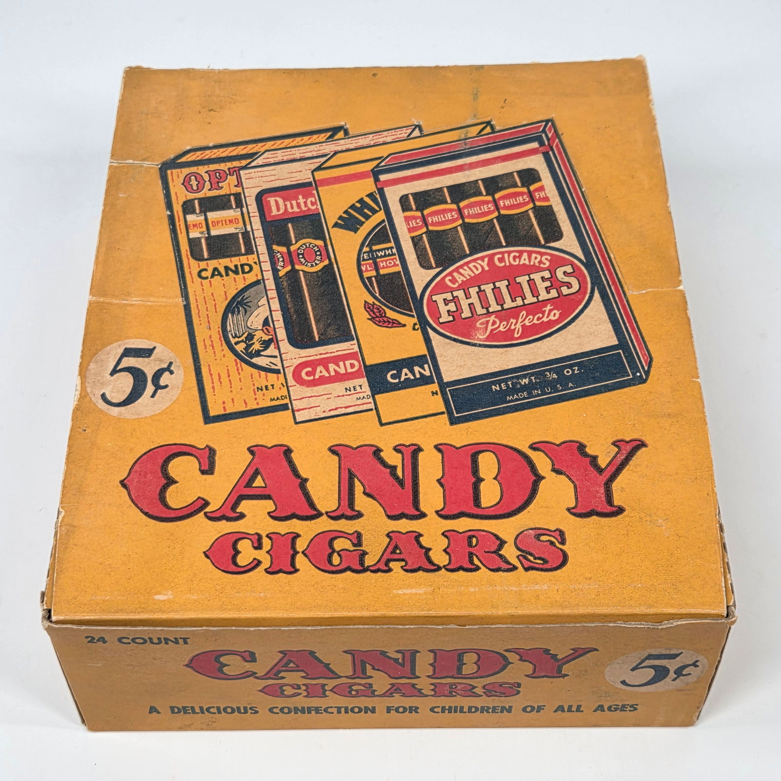 FOUR STAR CANDY CO. CANDY CIGARS DISPLAY BOX FULL (1 of 10)
