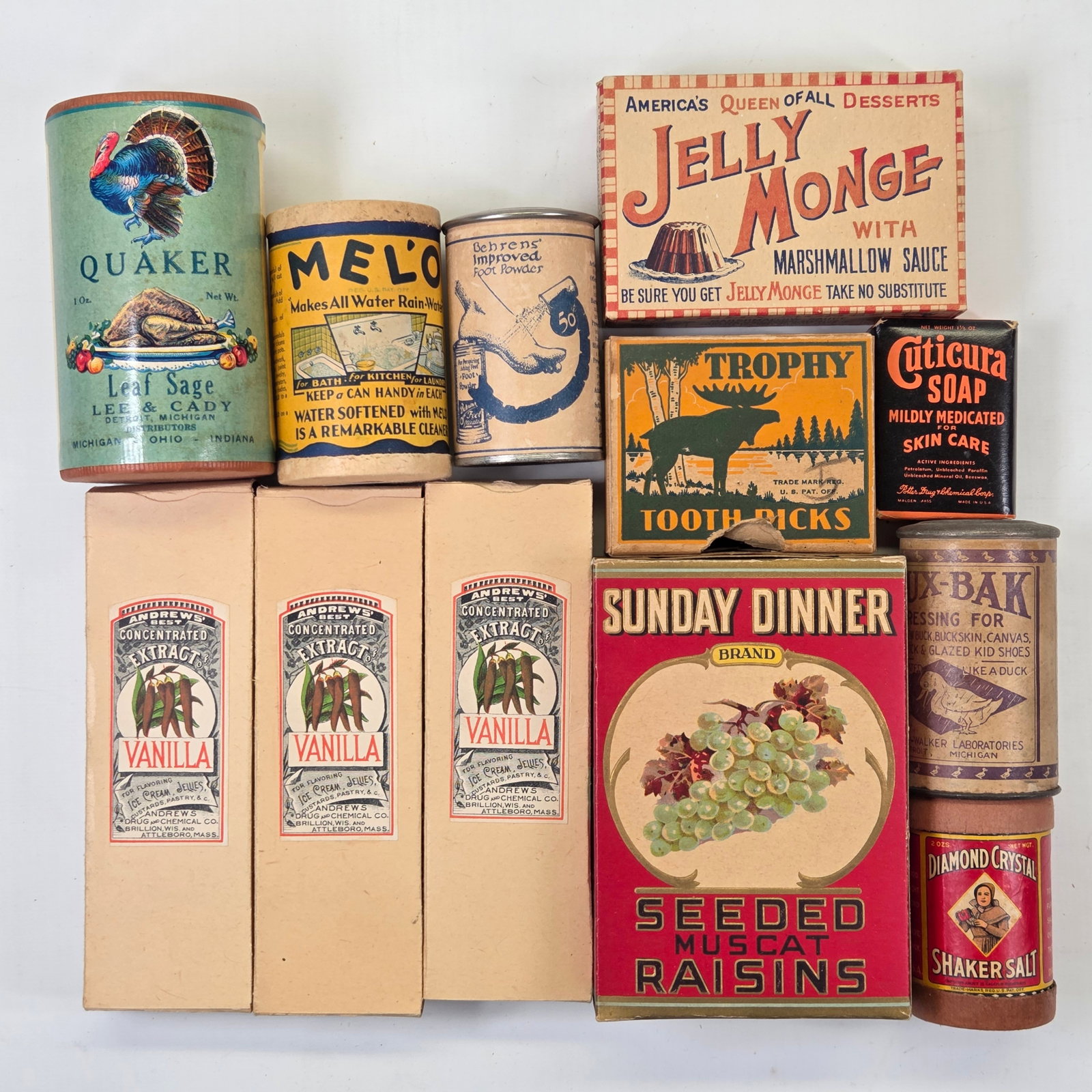 12) VARIOUS COUNTRY STORE ADVERTISING BOXES (1 of 5)