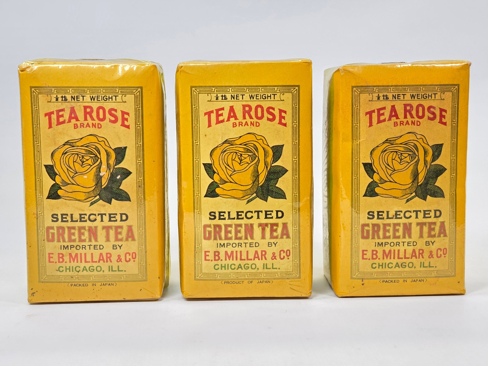 3) UNOPENED TEA ROSE BRAND GREEN TEA (1 of 5)