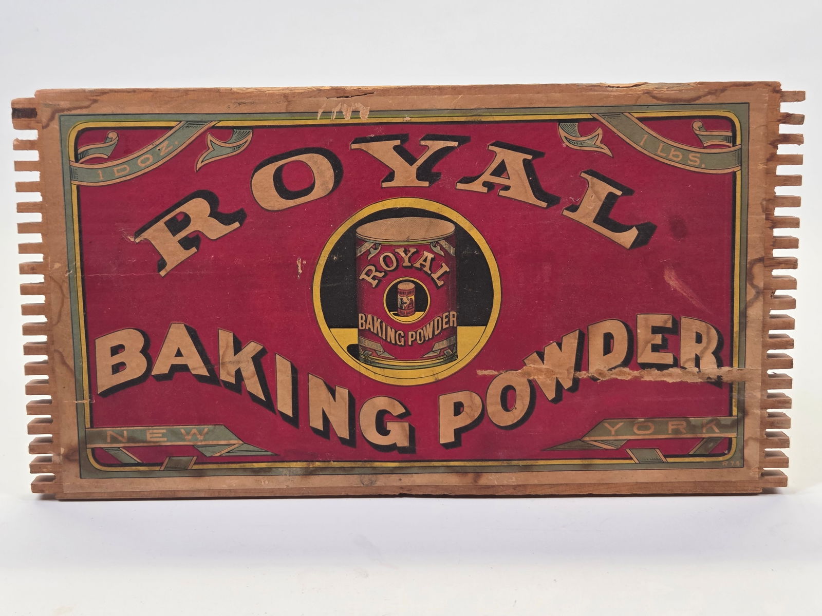 ROYAL BAKING POWDER WOOD BOX END LABEL (1 of 3)