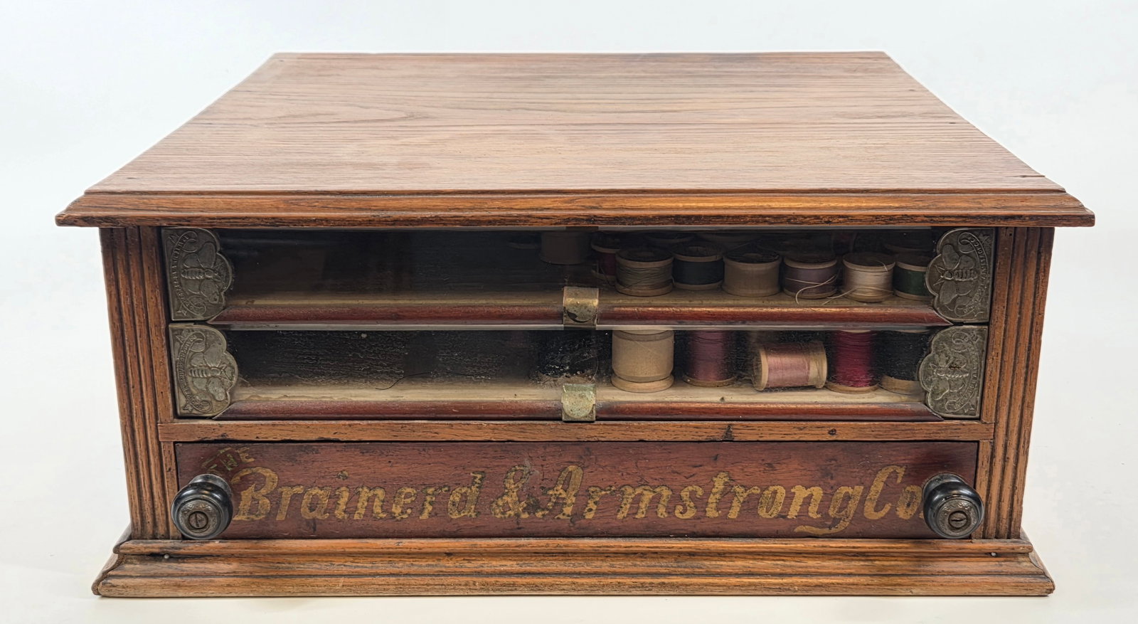 BRAINERD & ARMSTRONG CO. ADVERTISING SPOOL CABINET (1 of 9)