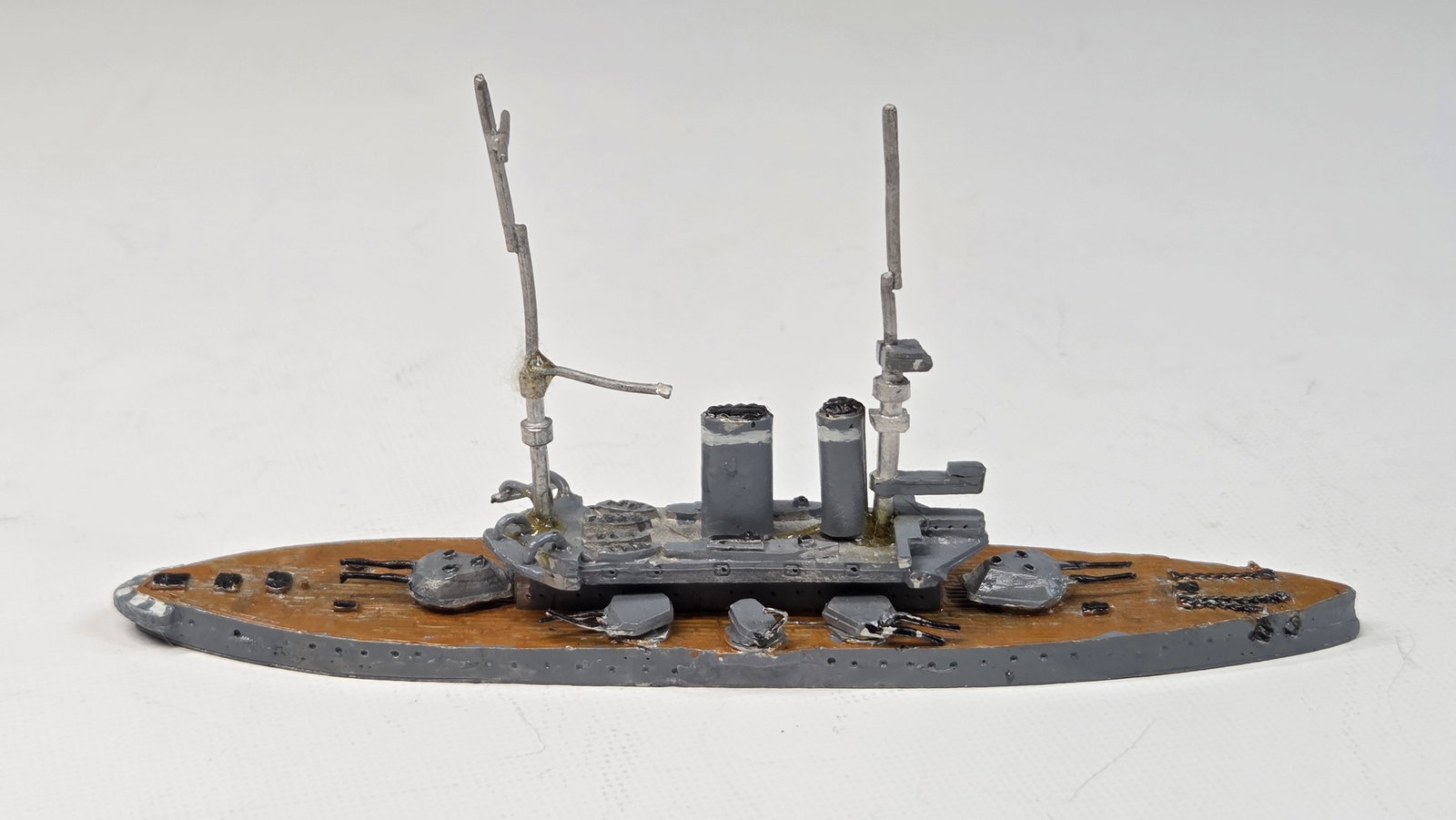 HAND PAINTED LEAD BATTLESHIP MODEL (1 of 6)