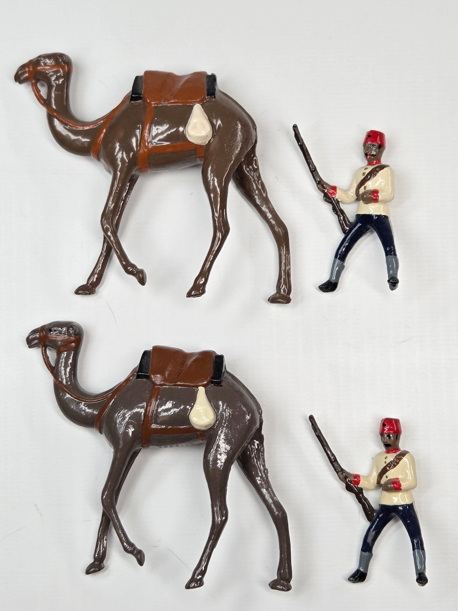 PAIR OF BRITAIN EGYPTIAN CAMEL CORPS W/ SOLDIER (1 of 4)
