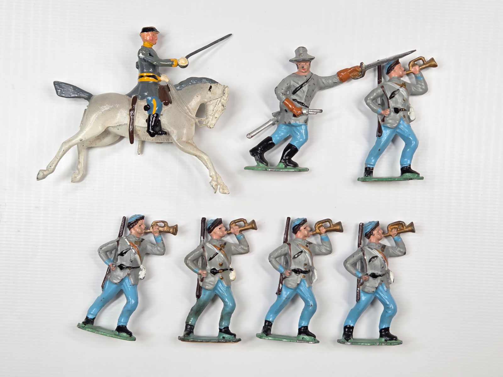 6) CIVIL WAR SOLDIERS & 1) BRITAIN MOUNTED CAVALRY (1 of 4)