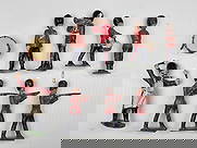 VARIOUS JOHILLCO / BRITAINS LEAD SCOTS GUARDS: ALL REMAIN IN FAIR TO GOOD CONDITION, SHOWING SOME TYPICAL PAINT WEAR. ONE SOLDIER MISSING ARM, ONE WITH BROKEN RIFLE TIP.