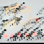 VARIOUS VINTAGE LEAD SOLDIER MOUNTED GUARDS: ALL REMAIN IN FAIR TO GOOD CONDITION, SHOWING SOME TYPICAL PAINT WEAR.