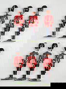 SET OF 6 BRITAIN COLDSTREAM GUARDS: ALL REMAIN IN GOOD CONDITION, SHOWING SOME TYPICAL WEAR.