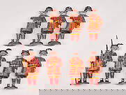 7) VINTAGE LEAD BEEFEATER GUARDS: ALL REMAIN IN FAIR CONDITION, SHOWING PAINT WEAR. 5 MISSING ARM.