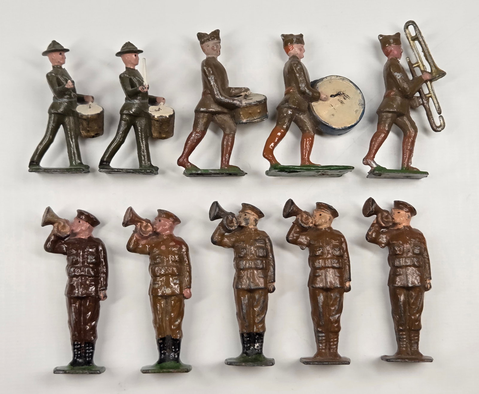 10) VARIOUS VINTAGE BRITAIN + LEAD MILITARY BAND SOLDIERS (1 of 6)