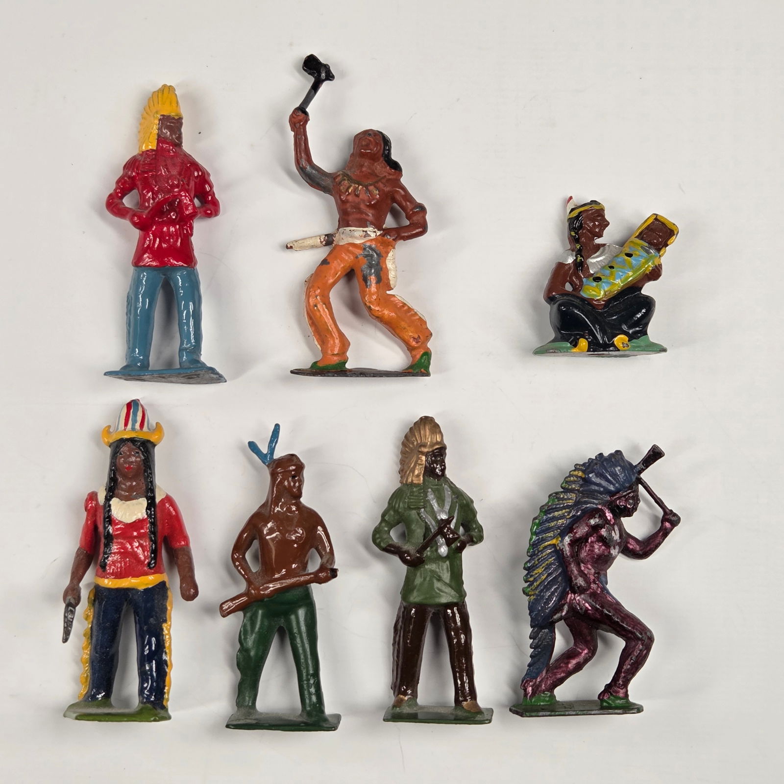 7) VINTAGE LEAD NATIVE AMERICAN INDIANS (1 of 5)