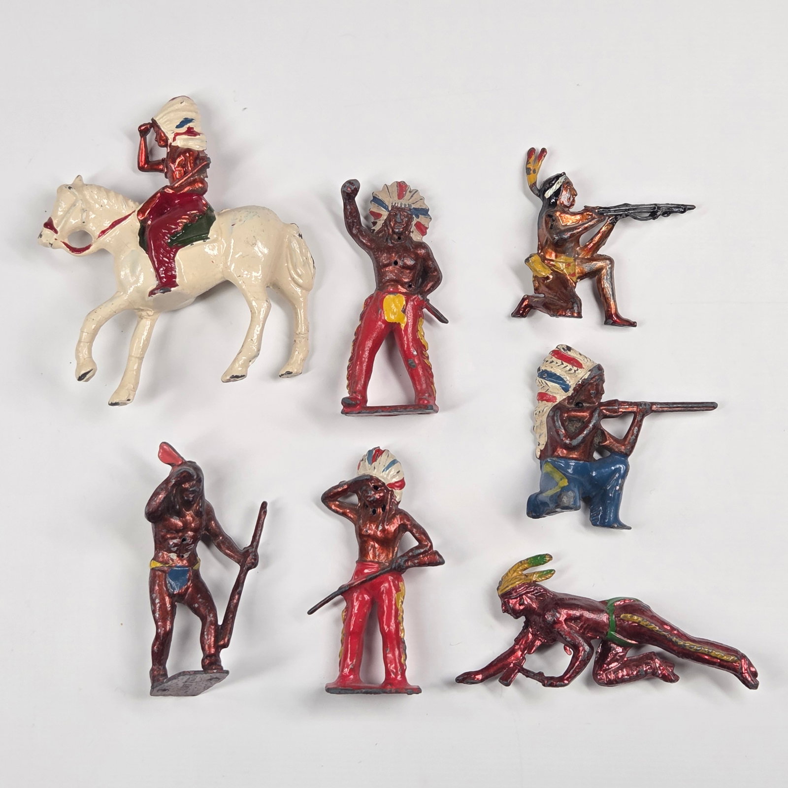 7) VINTAGE LEAD NATIVE AMERICAN INDIANS (1 of 7)