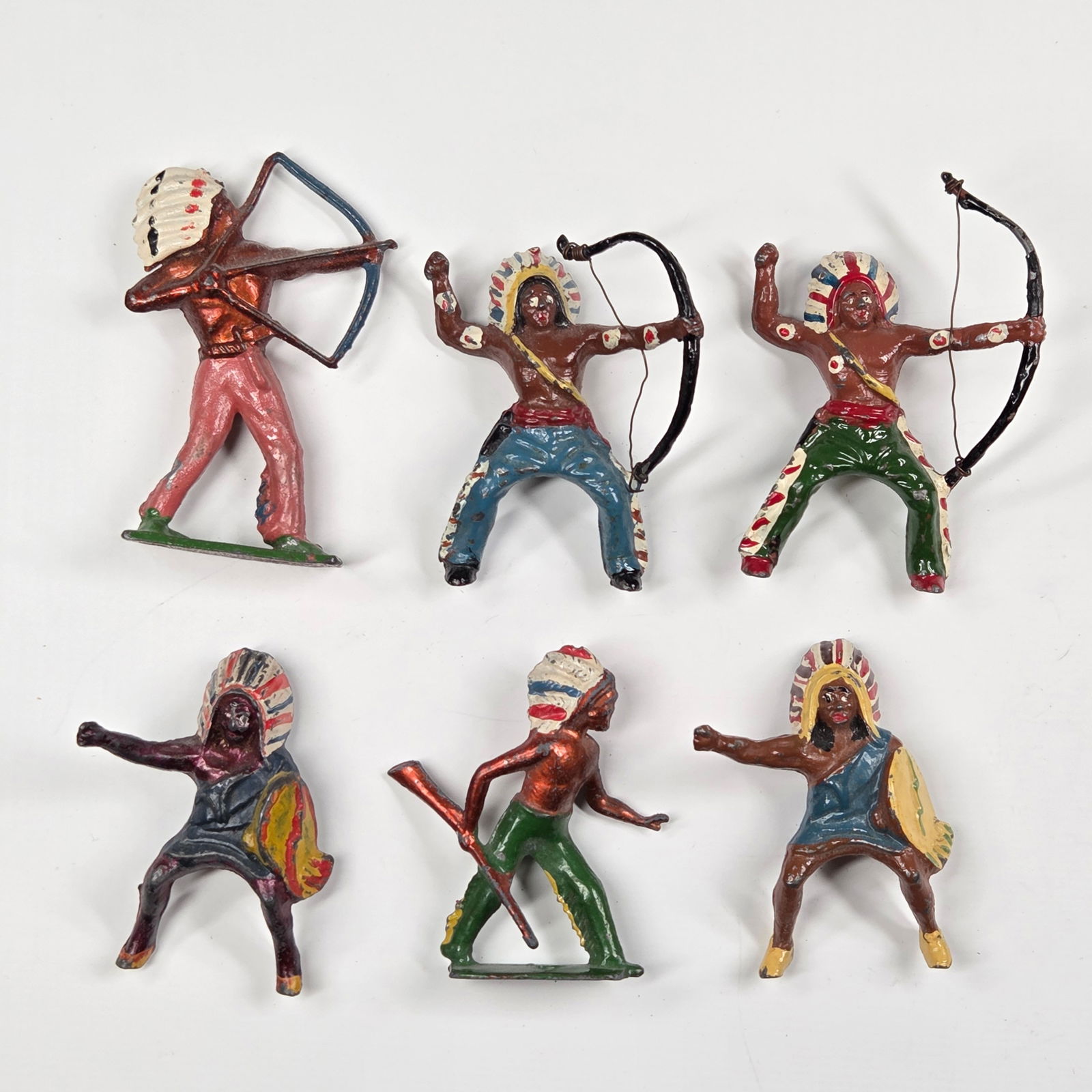 6) VARIOUS VINTAGE LEAD NATIVE AMERICAN INDIANS (1 of 4)