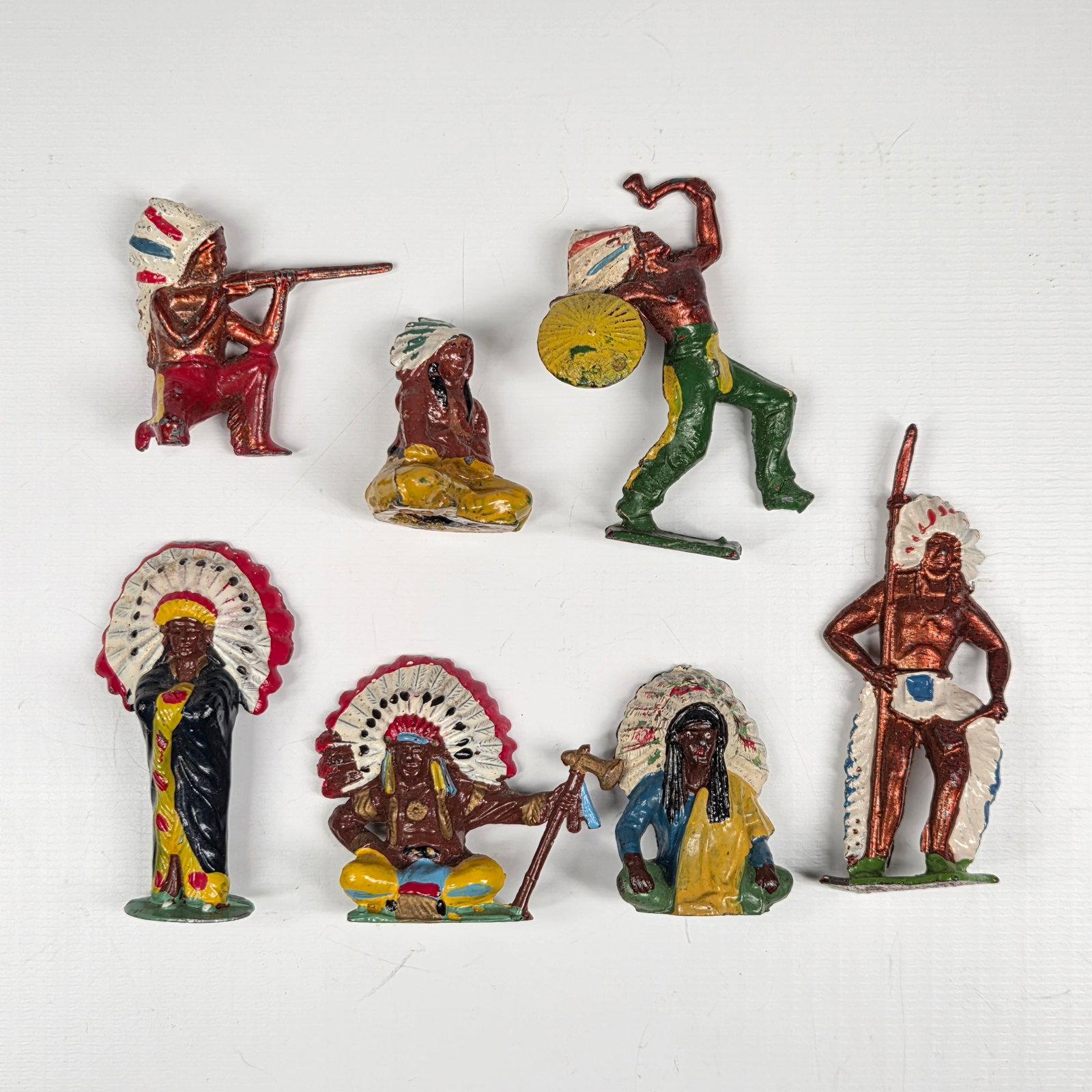 7) VARIOUS VINTAGE LEAD NATIVE AMERICAN INDIANS (1 of 4)