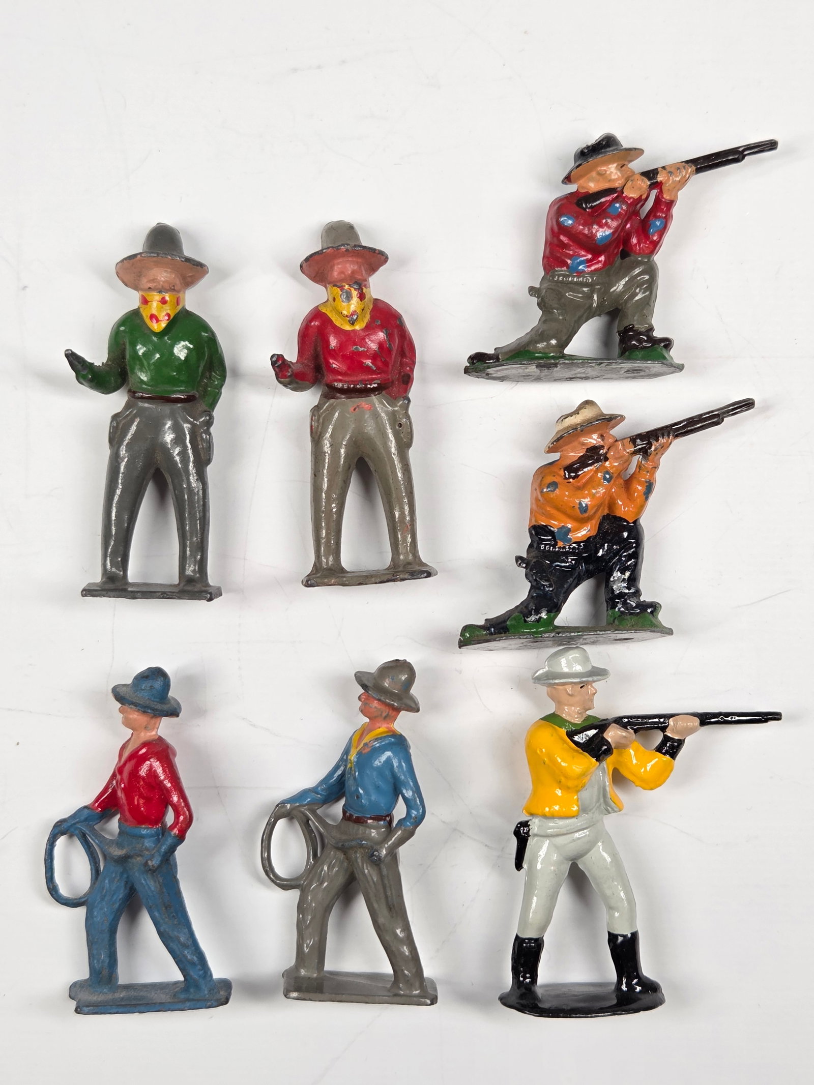 7) VINTAGE LEAD HAND PAINTED WESTERN COWBOY (1 of 5)