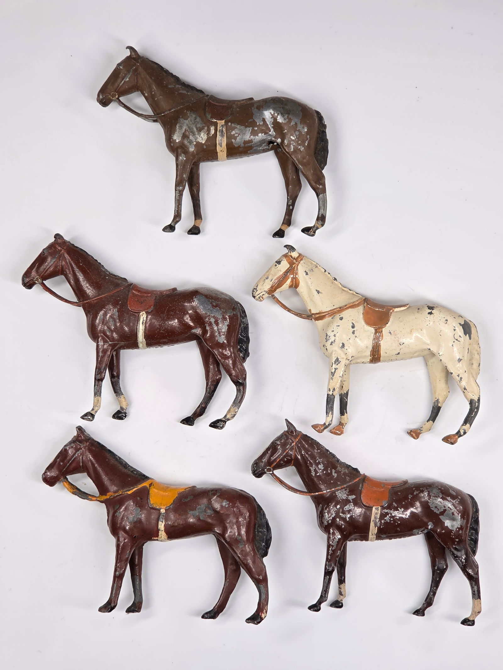 5) VINTAGE BRITAIN LEAD JOCKEY HORSES (1 of 4)