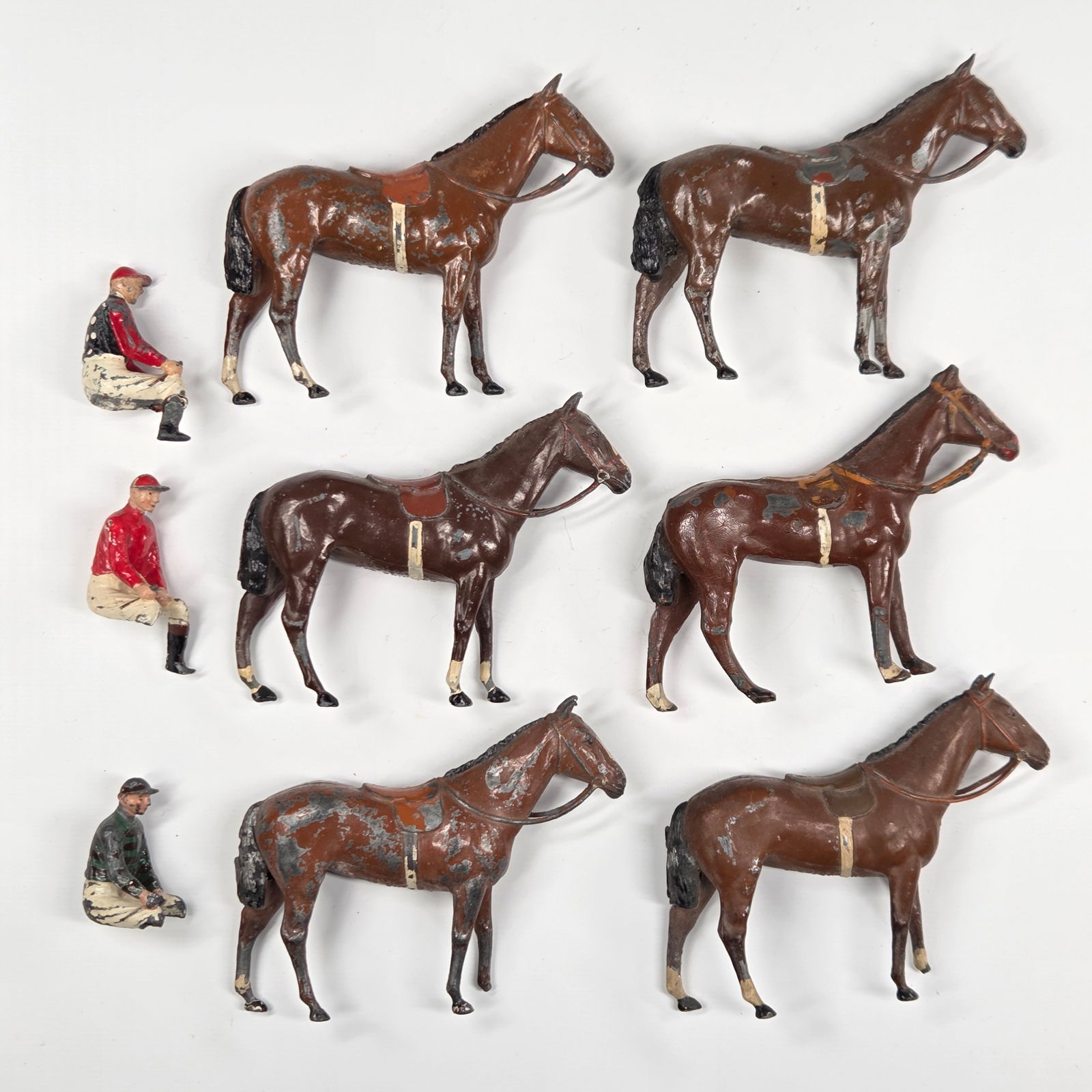 6) VINTAGE BRITAIN HORSE & 3) JOCKEY. (1 of 5)