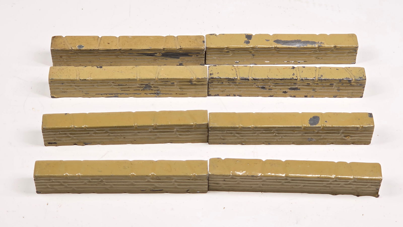 8) VINTAGE BRITAIN LEAD BUNKER BRICK SECTIONS (1 of 3)