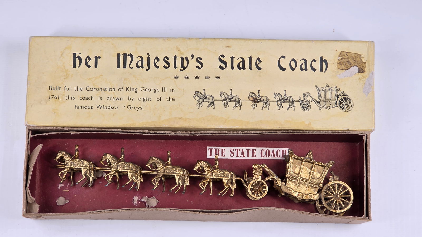 EARLY BRITAIN NO. 44D HER MAJESTY'S STATE COACH W/ BOX (1 of 6)