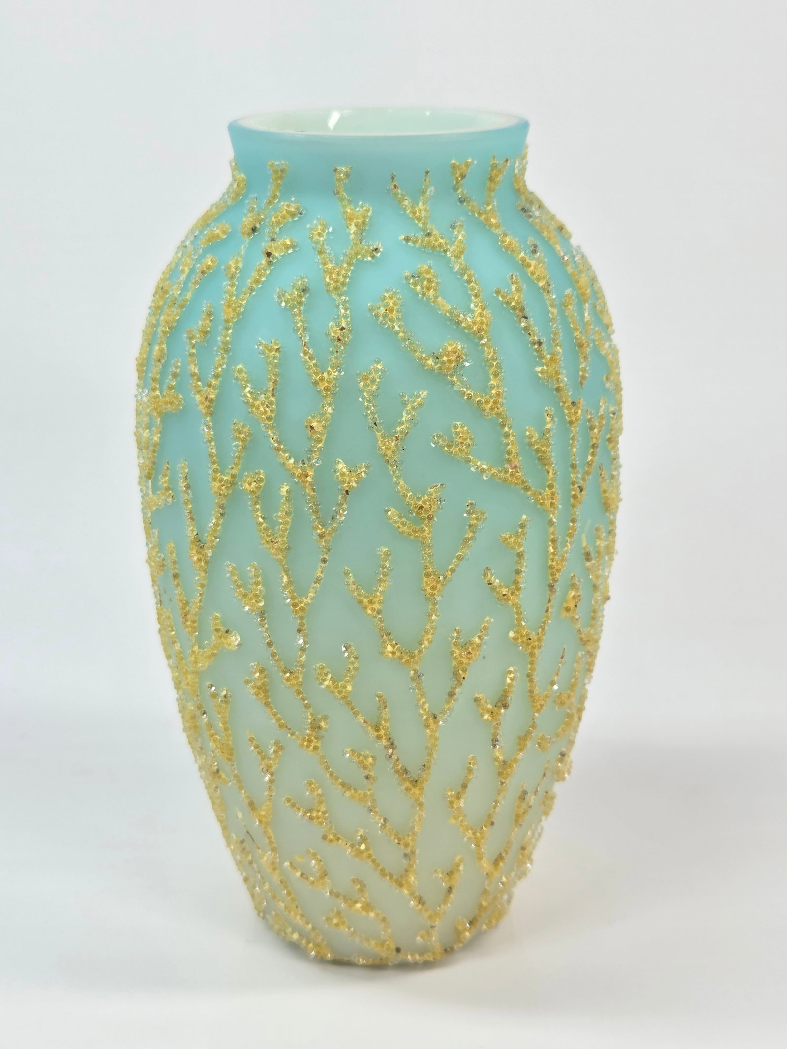 WEBB VICTORIAN ART GLASS CORALENE SATIN VASE (1 of 6)
