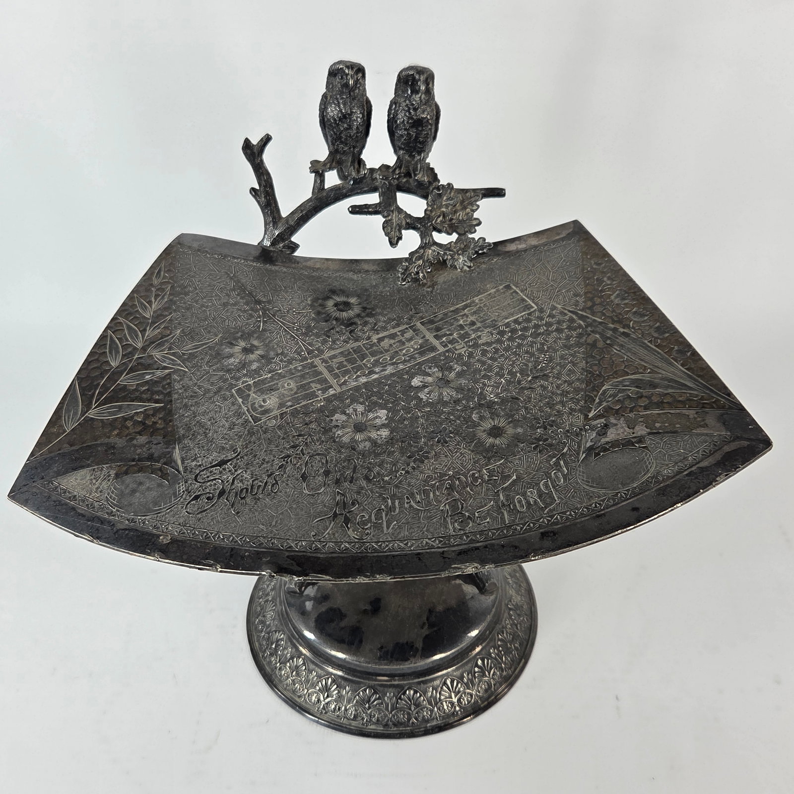 ORNATE DERBY SILVER CO. VICTORIAN CARD RECEIVER (1 of 9)