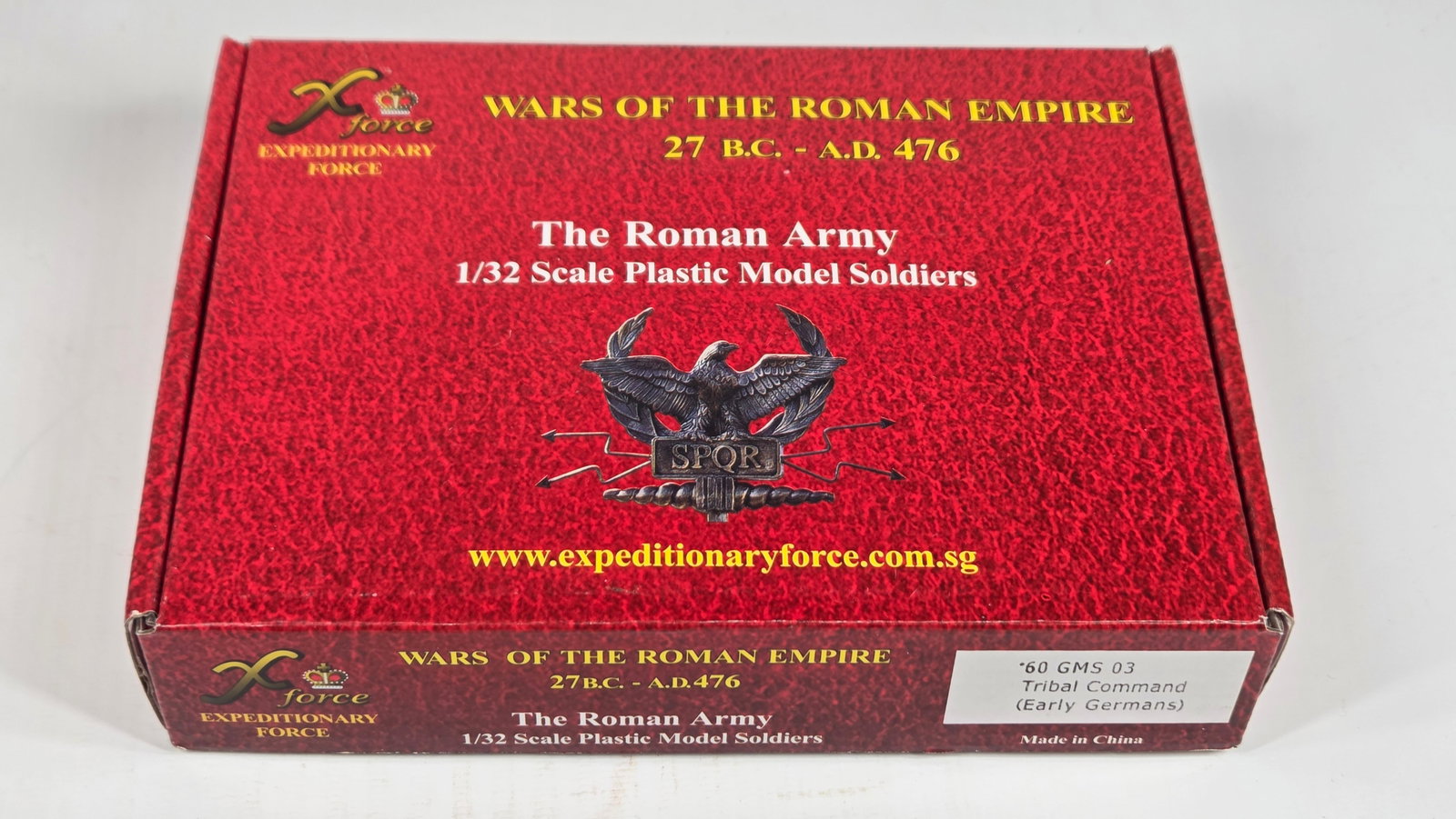 EXPEDITIONARY FORCE 1/32 SCALE EARLY GERMANS TRIBAL COMMAND: REMAINS IN EXCELLENT CONDITION WITH BOX.