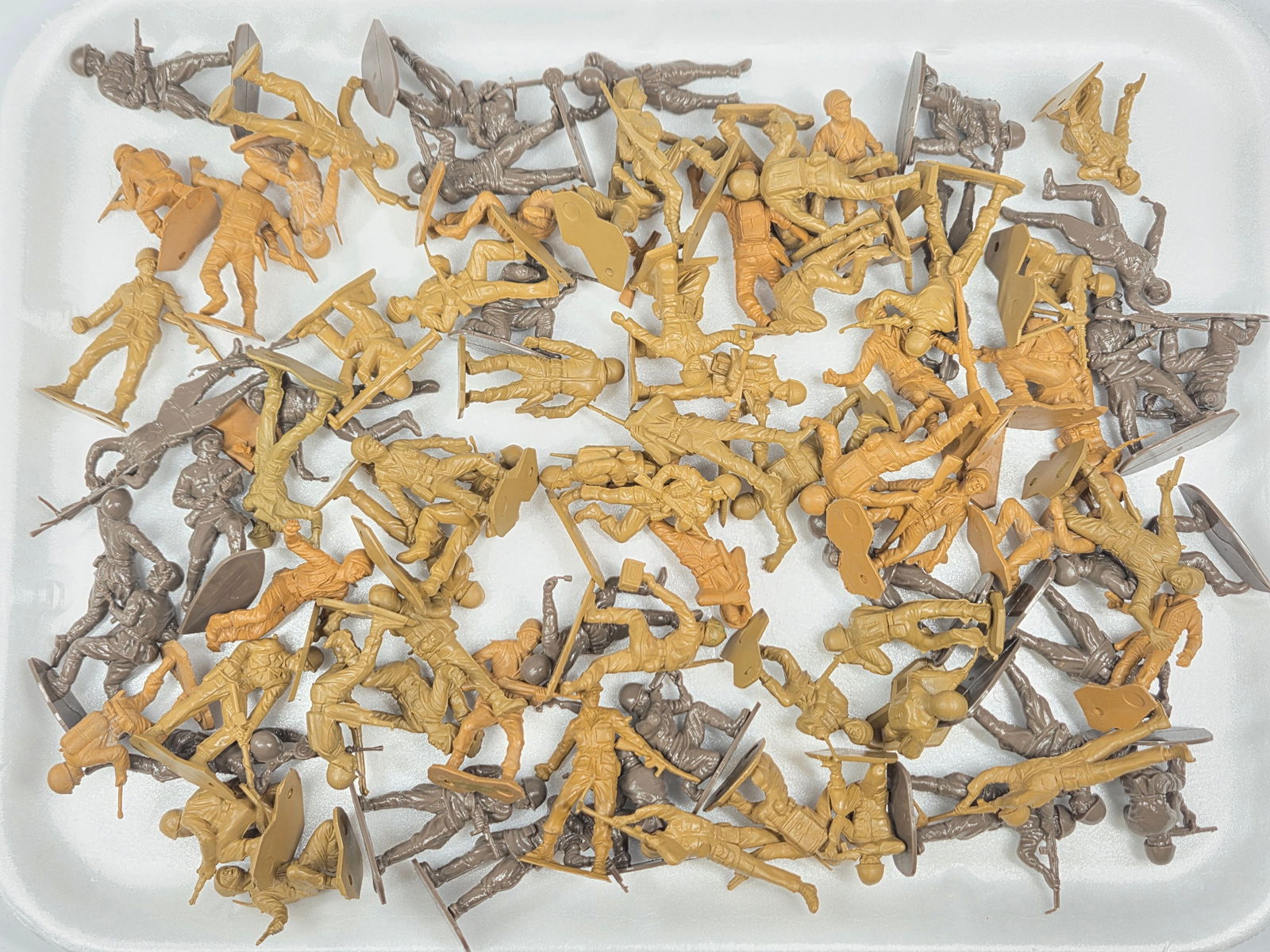 VARIOUS RESIN & PLASTIC PLAYSET FIGURES: ALL REMAIN IN GOOD CONDITION, SHOWING SOME TYPICAL WEAR.